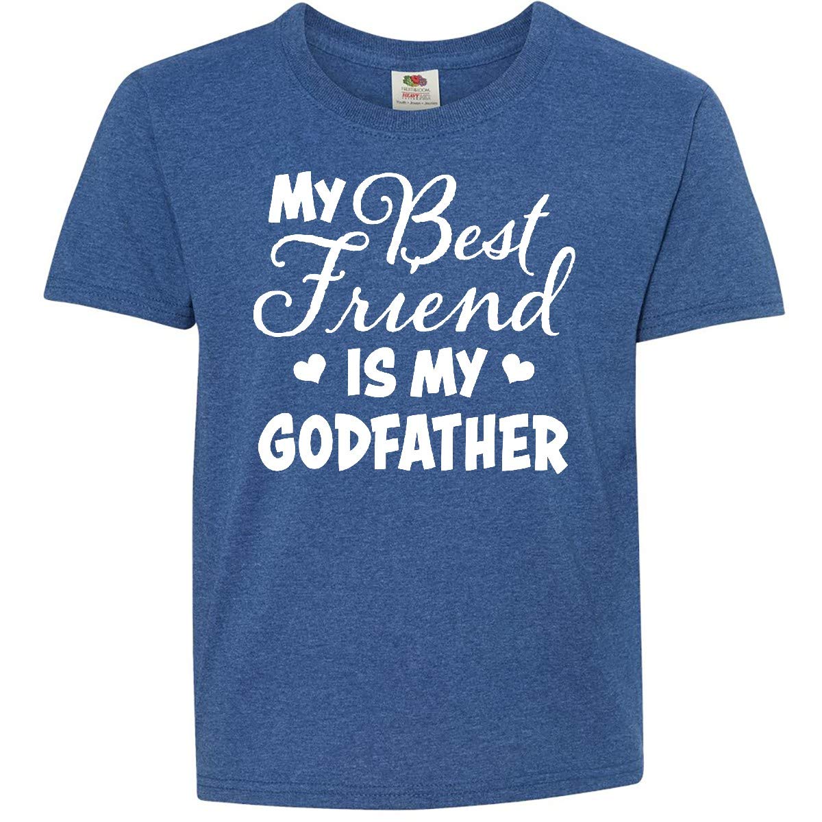 Inktastic Best Friend Godfather Hearts Youth T-Shirt - Perfect for Family Gatherings & Special Occasions