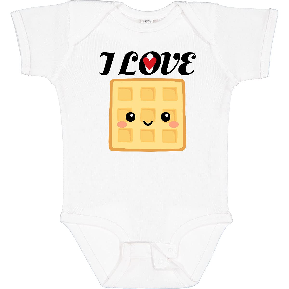 Inktastic Waffle Lover I Love Waffles Baby Bodysuit - Cute & Comfortable Infant Onesie for Breakfast Lovers - Perfect for Family Brunch, Baby Showers & Photo Shoots