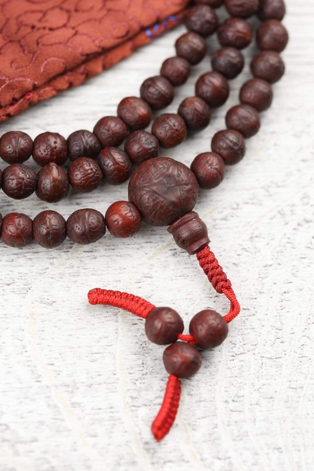 Authentic Antique Bodhi Mala Buddhist Prayer Beads from Boudhanath - Meditation, Yoga & Spiritual Practice Accessory