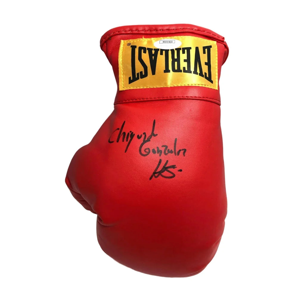Chiquita Gonzalez Autographed Everlast Boxing Gloves - Hand Signed by Humberto Gonzalez with JSA COA - Perfect for Boxing Memorabilia Collectors & Sports Fans Display