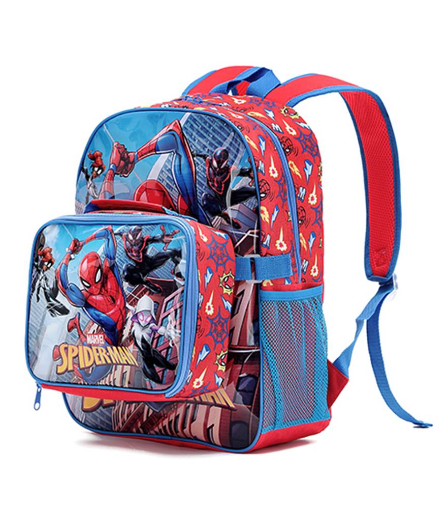 Spider-Man MAR099 Backpack with Insulated Cooler Bag - Perfect for School, Travel & Outdoor Adventures