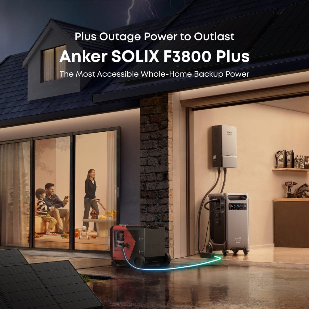 Anker F3800 [PLUS] Portable Power Station 7680Wh 6000W with 120V/240V Output & 6400W Solar Input - Dual Kit Bundle Options for Home Backup, RV Camping, Outdoor Adventures - 5 Year Warranty