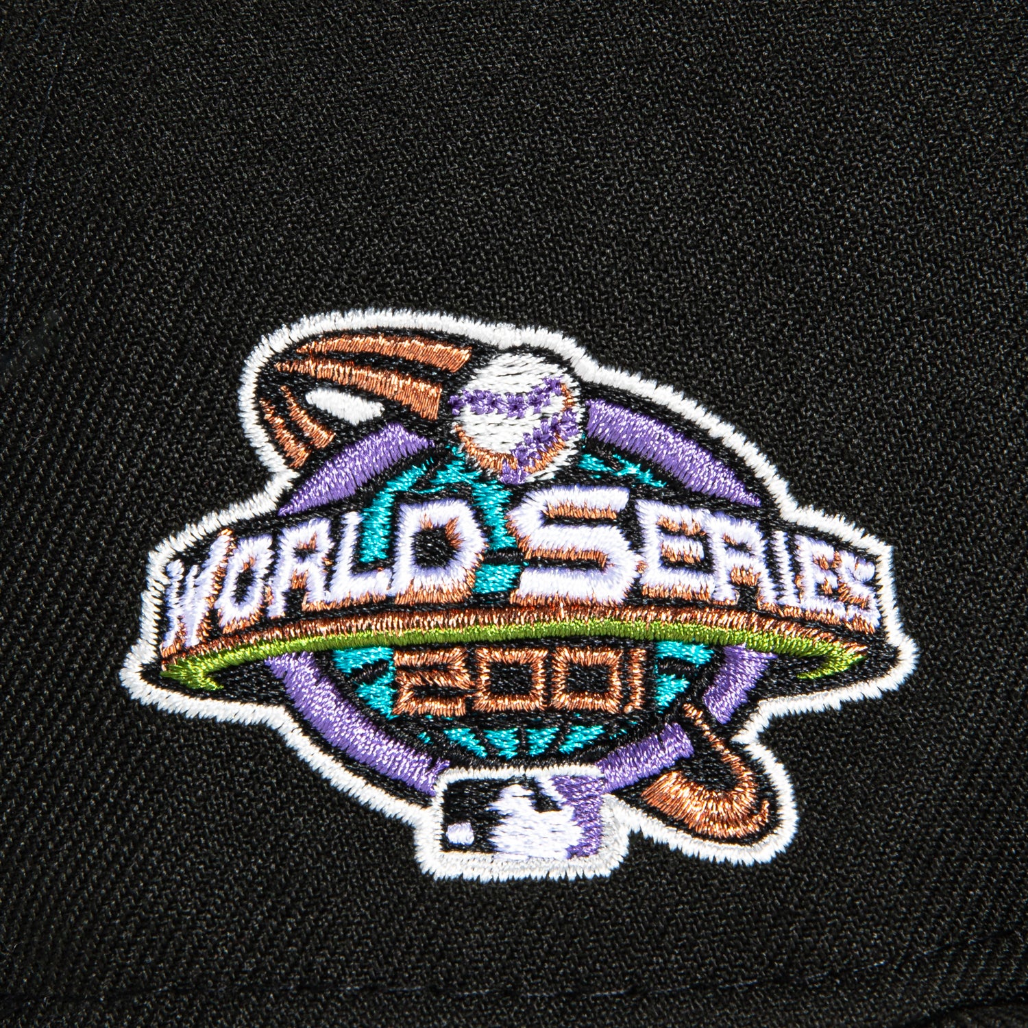 New Era 59Fifty Arizona Diamondbacks 2001 World Series Patch Upside Down Snapback Hat - Black, Teal & Purple - Perfect for Baseball Games, Fan Collections & Streetwear Fashion