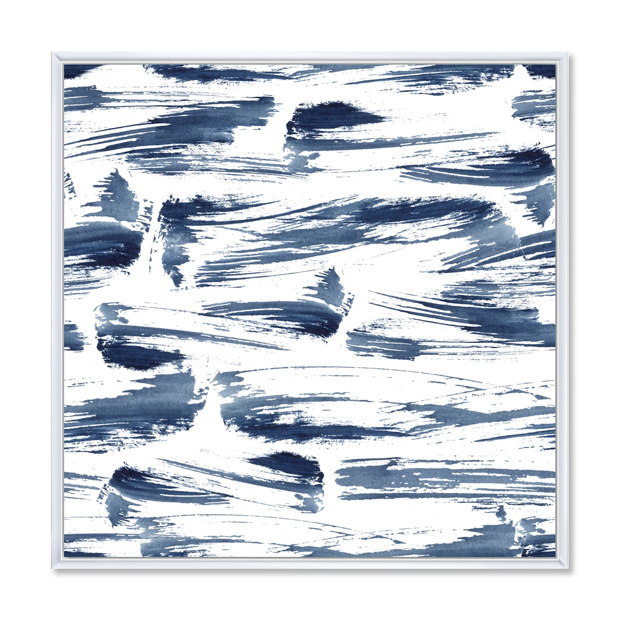 Abstract Blue Aquatic Texture Canvas Wall Art - Modern Framed Print for Living Room, Bedroom & Office Decor | DesignQ