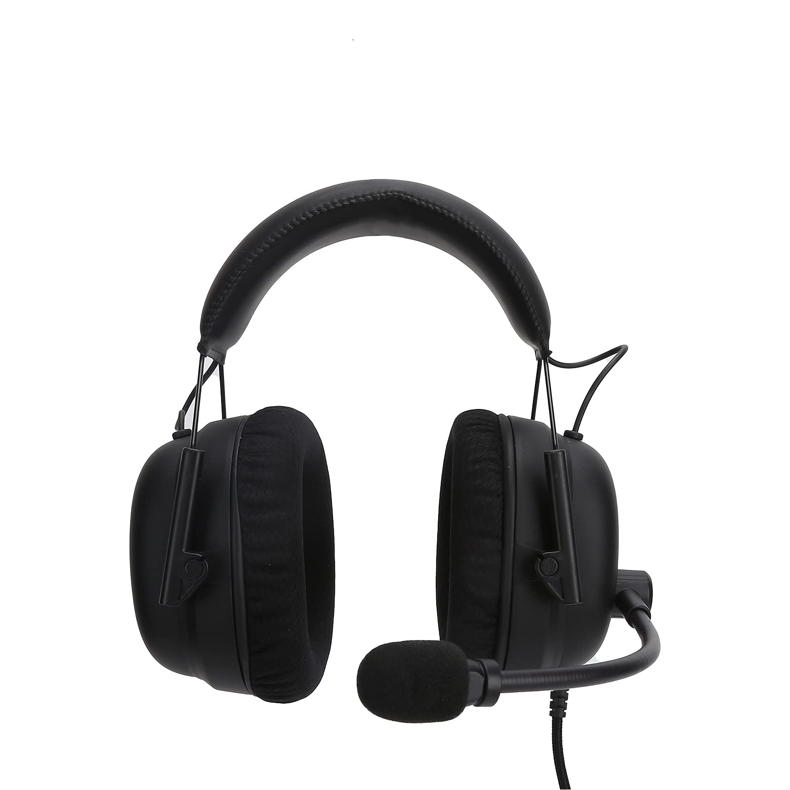PUSOKEI PC Gaming Headset with Microphone - 360° Rotating Mic, 7.1 Virtual Surround Sound, Noise Cancelling Headphones for PC/Laptop Gamers (Black) - Perfect for FPS, RPG & Online Gaming Sessions