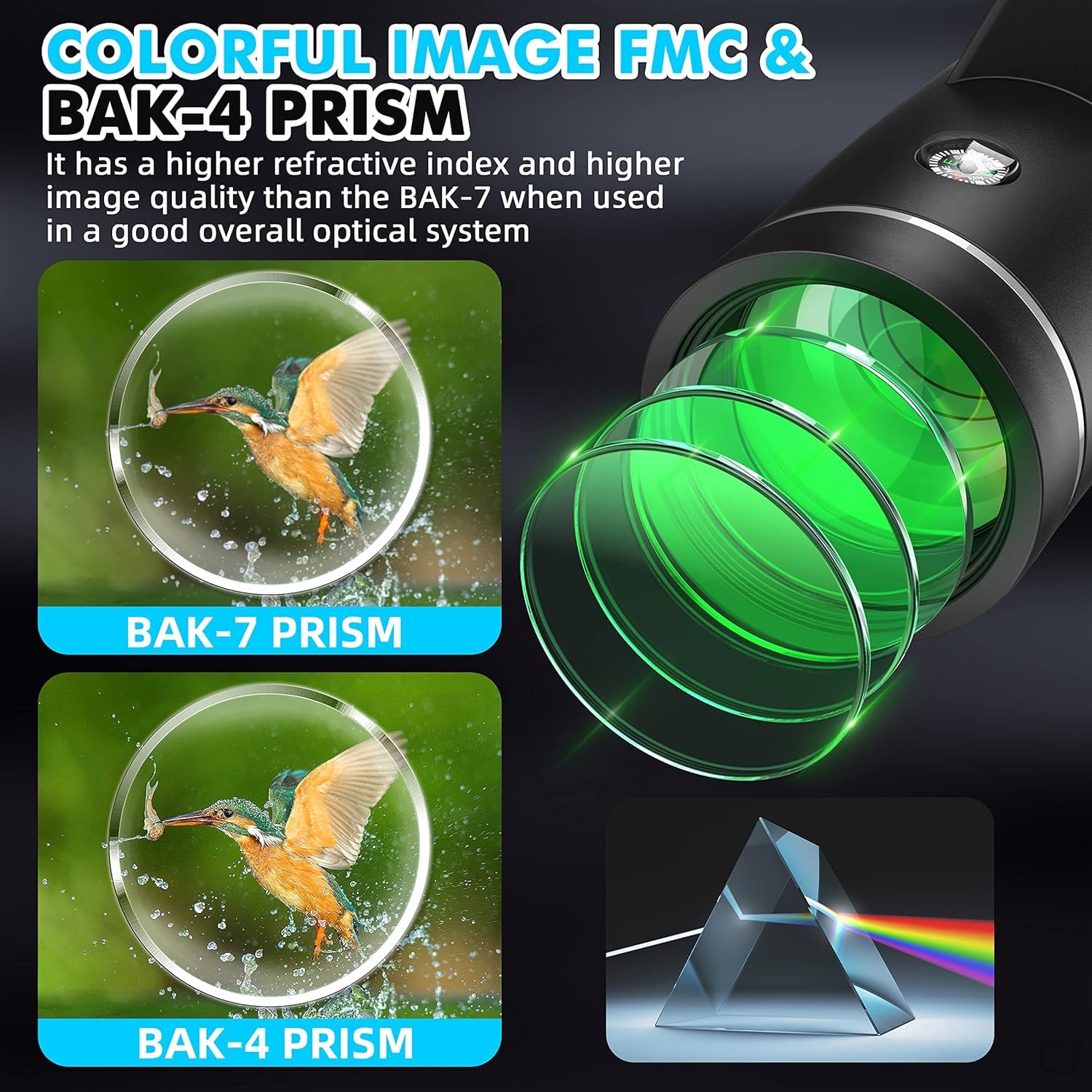 40x60 High Power Monocular Telescope with Smartphone Adapter - Compact & Lightweight for Low Light Viewing - Perfect for Wildlife Observation, Hunting, Camping, Travel & Outdoor Adventures - Ideal for Bird Watching, Hiking, Concerts and Sporting Events