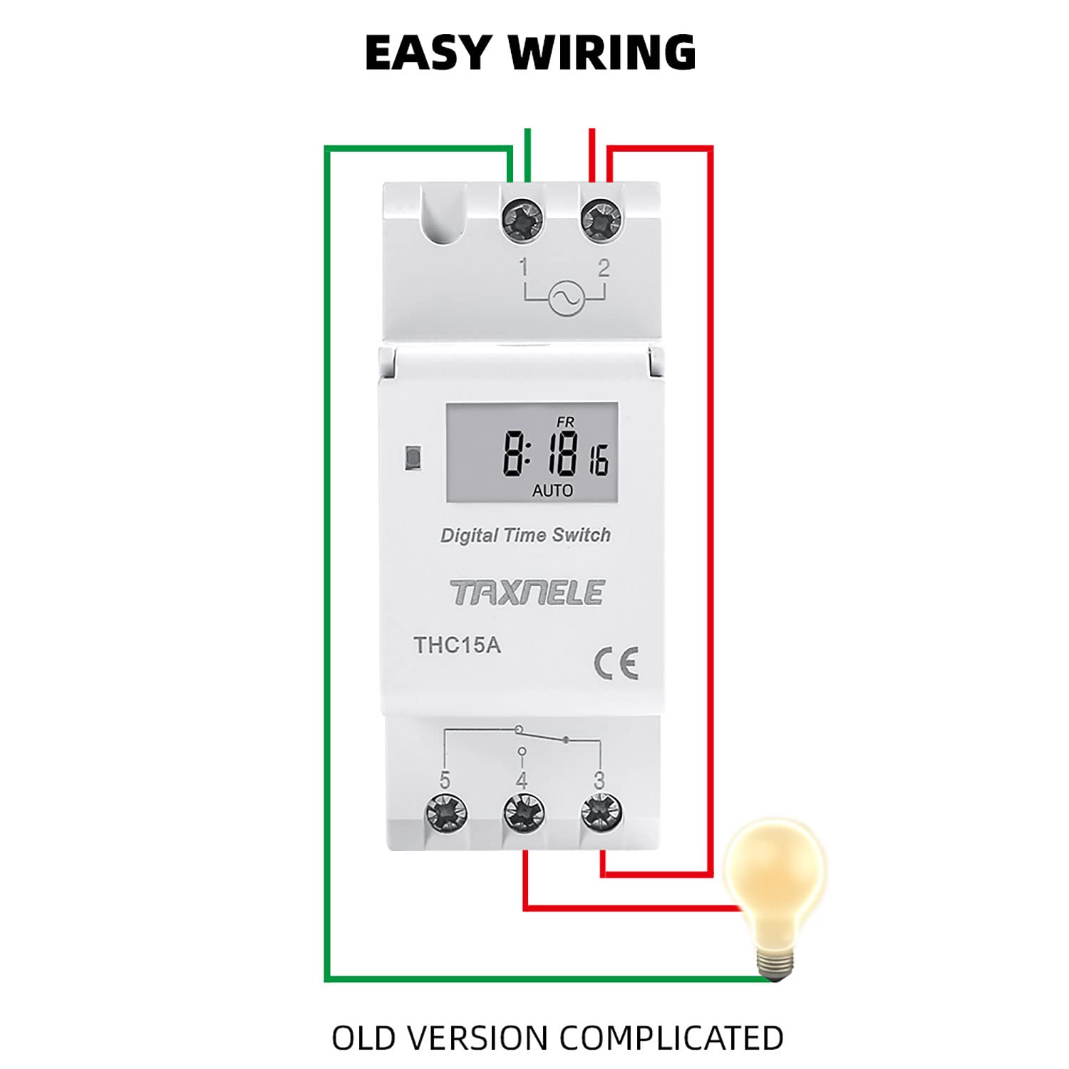 THC15A & THC30A Digital LCD Electronic Relay Timer - 7-Day Programmable DIN Rail Timer Switch, 230VAC - Perfect for Home Automation, HVAC Systems & Industrial Control