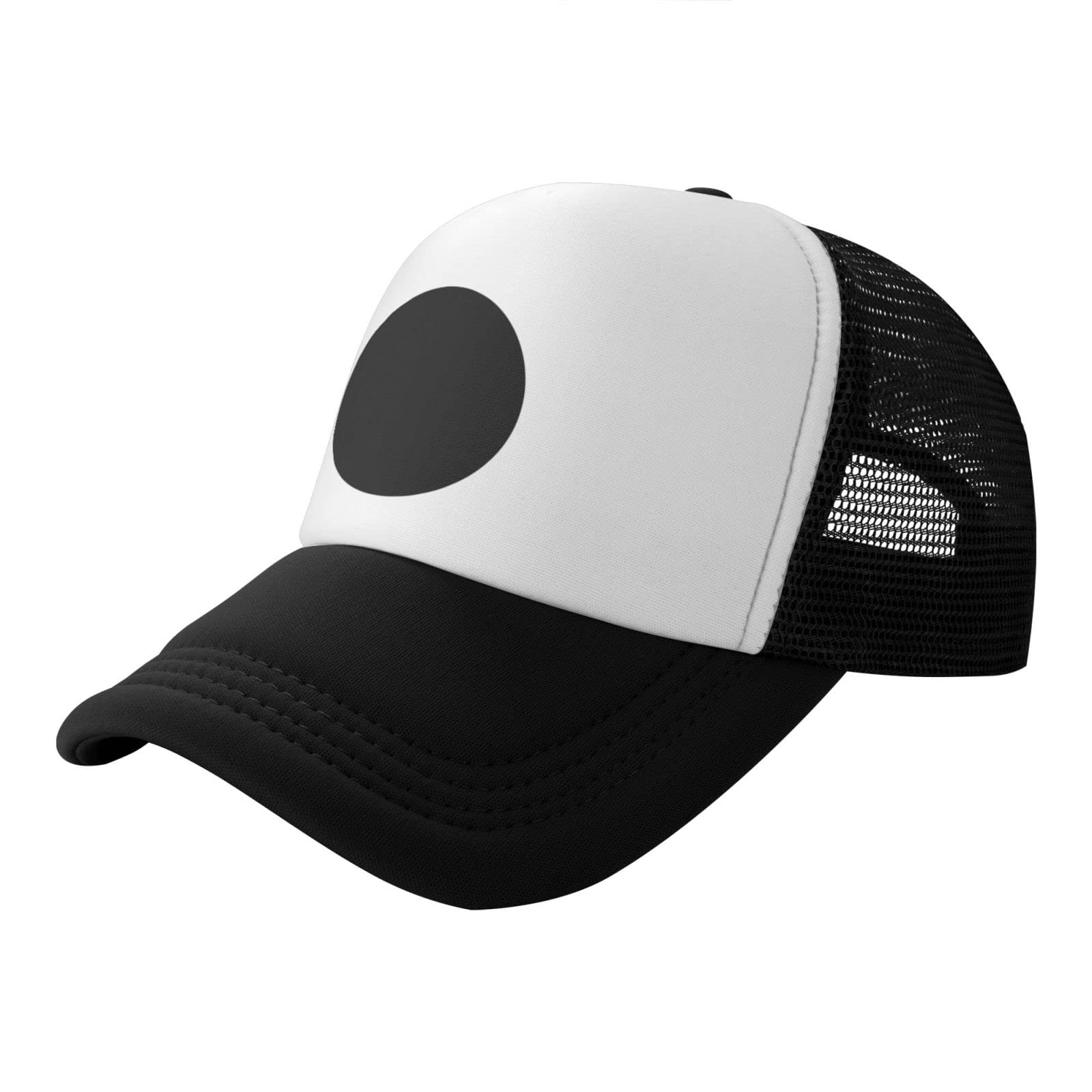 Black Dots Trucker Hat - Breathable Mesh Baseball Cap for Men & Women | Outdoor Sports, Sun Protection & Casual Wear | Perfect for Hiking, Running & Everyday Fashion