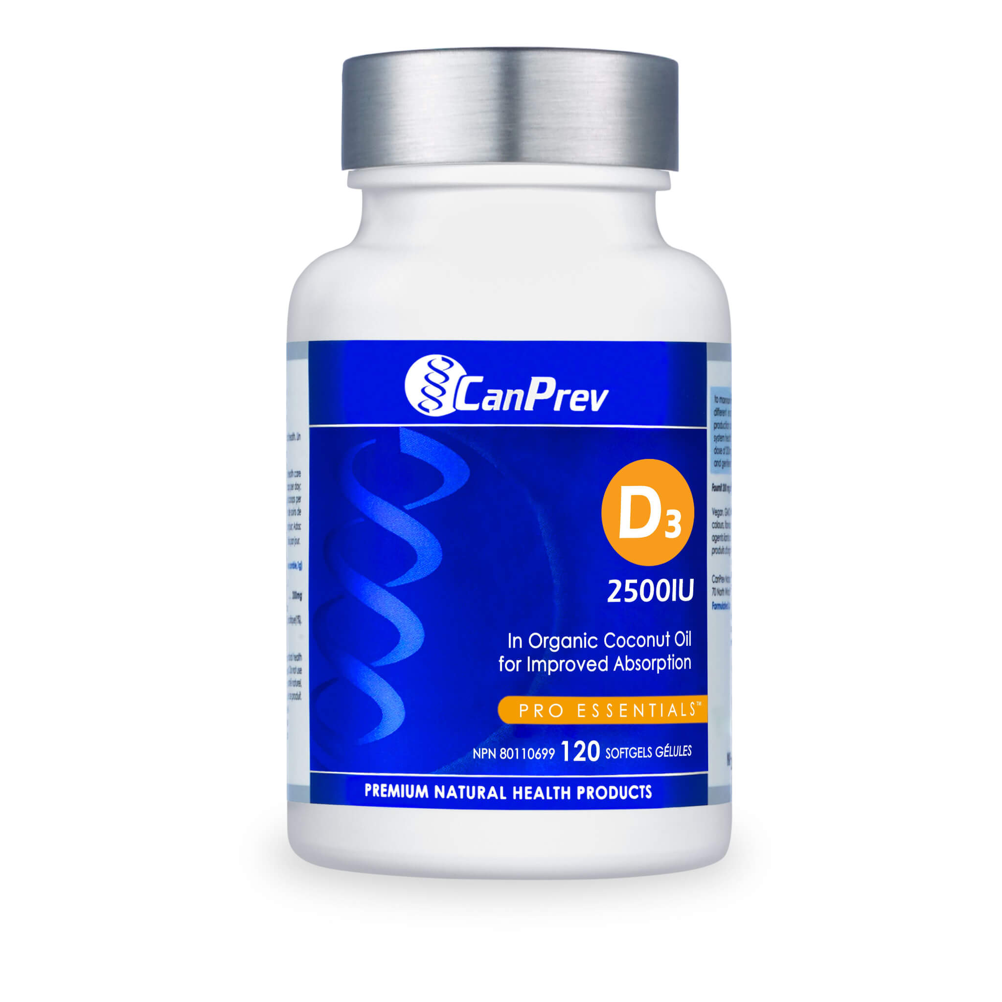 Vitamin D3 2,500 IU with MCT Oil - Immune Support & Bone Health Supplement for Adults - Perfect for Daily Wellness & Winter Months