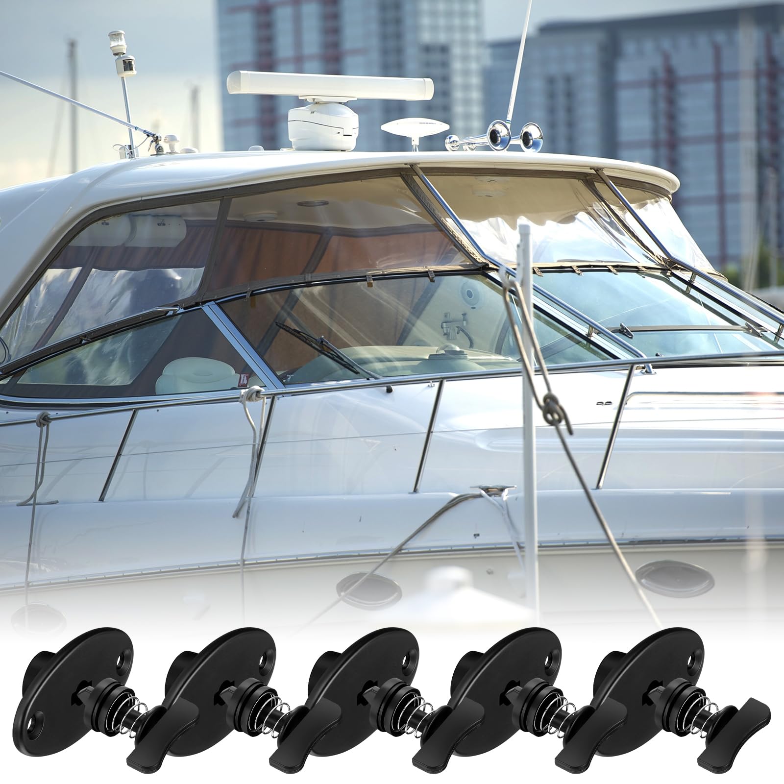 5PCS Marine Windshield Fastener Clips for Bass Boats - Boat Accessories Replacement