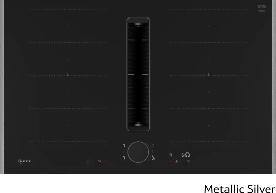 Neff 80cm Built-In Induction Cooktop with Integrated Rangehood - Energy Efficient, Touch Control - Perfect for Modern Kitchens & Open-Plan Living Spaces