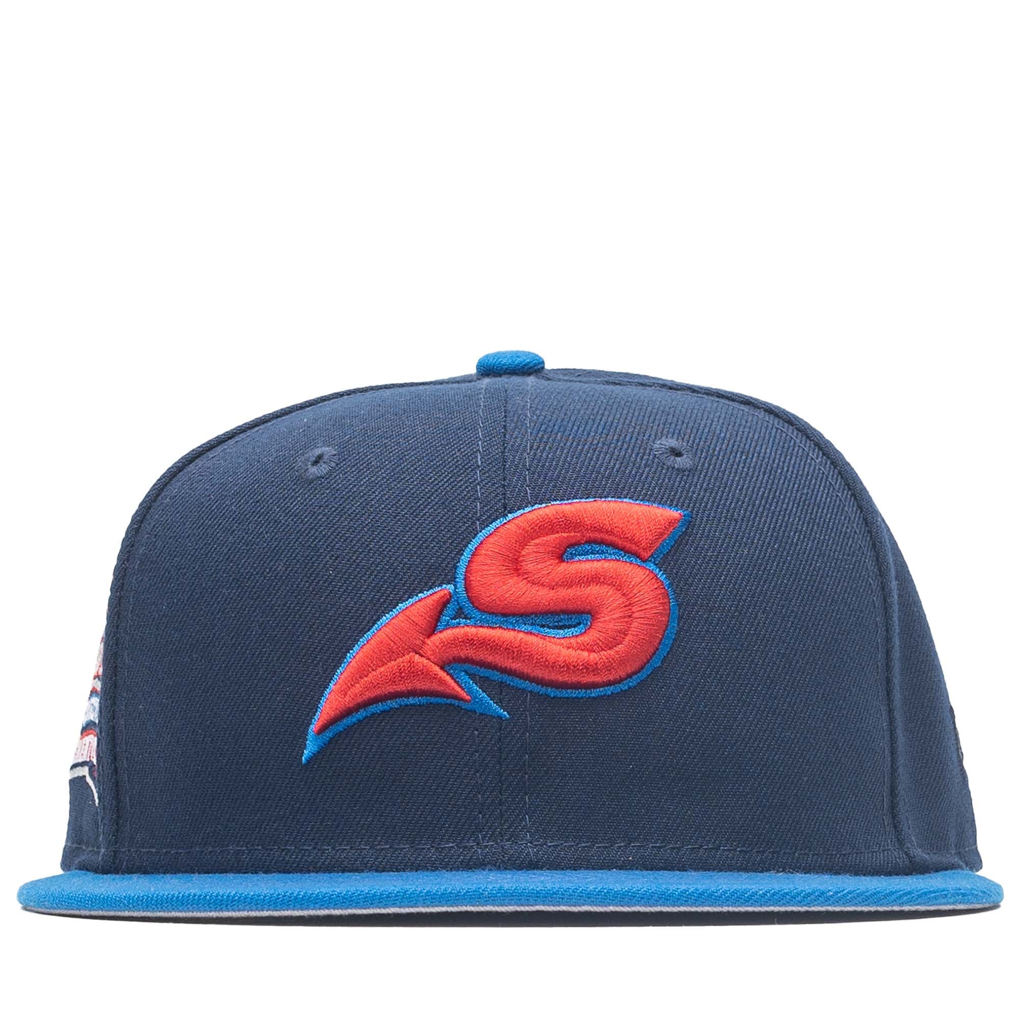 New Era x Politics Shreveport Swamp Dragons 59FIFTY Fitted Cap - Oceanside Blue Snapback Hat for Men & Women - Perfect for Baseball Games, Streetwear Fashion & Collectors