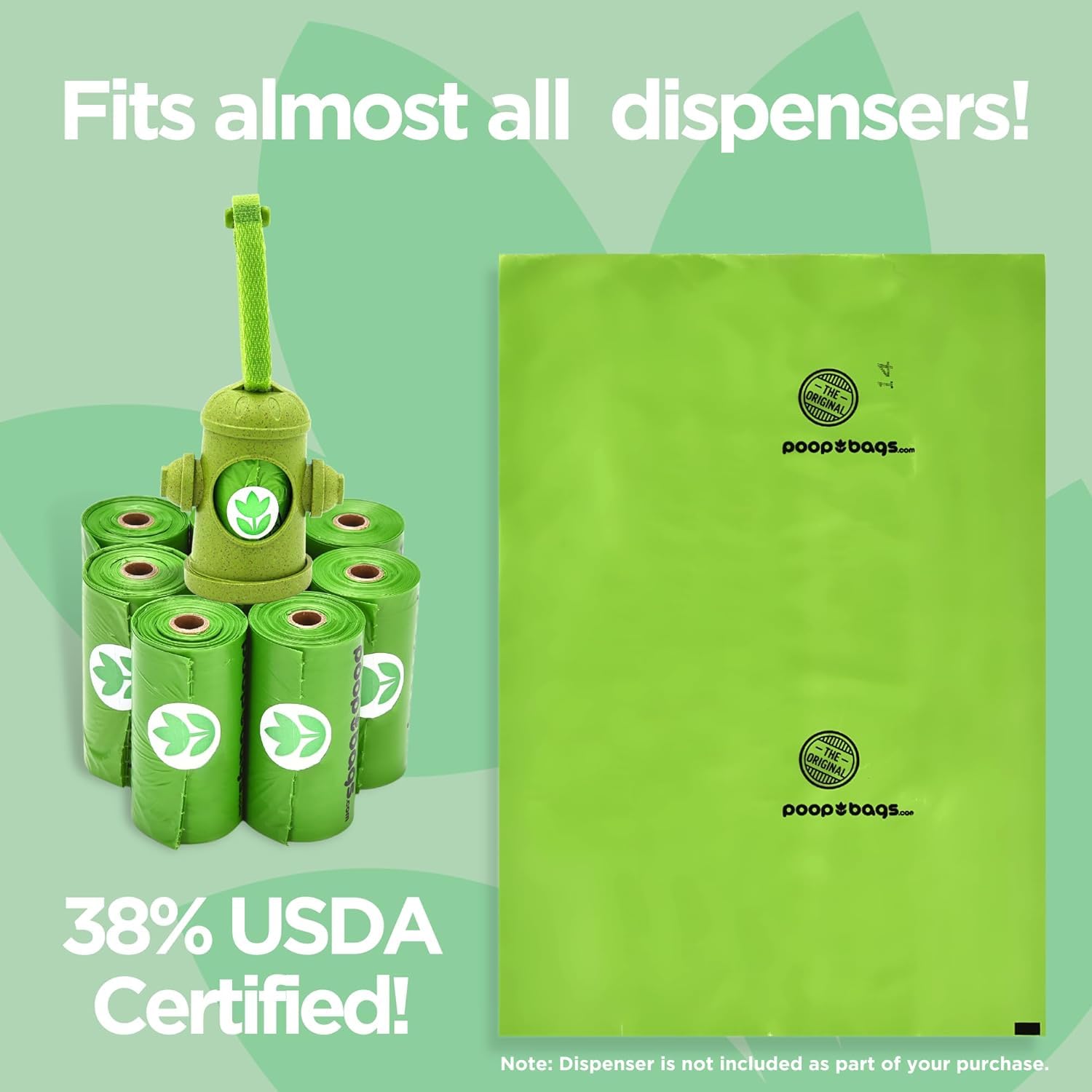 The Original Poop Bags® - 38% Plant-Based USDA Certified Dog Waste Bags | Unscented, Leak-Proof & Durable Poop Bags for Dogs (960 Count) | Perfect for Daily Walks, Park Visits & Pet Cleanup