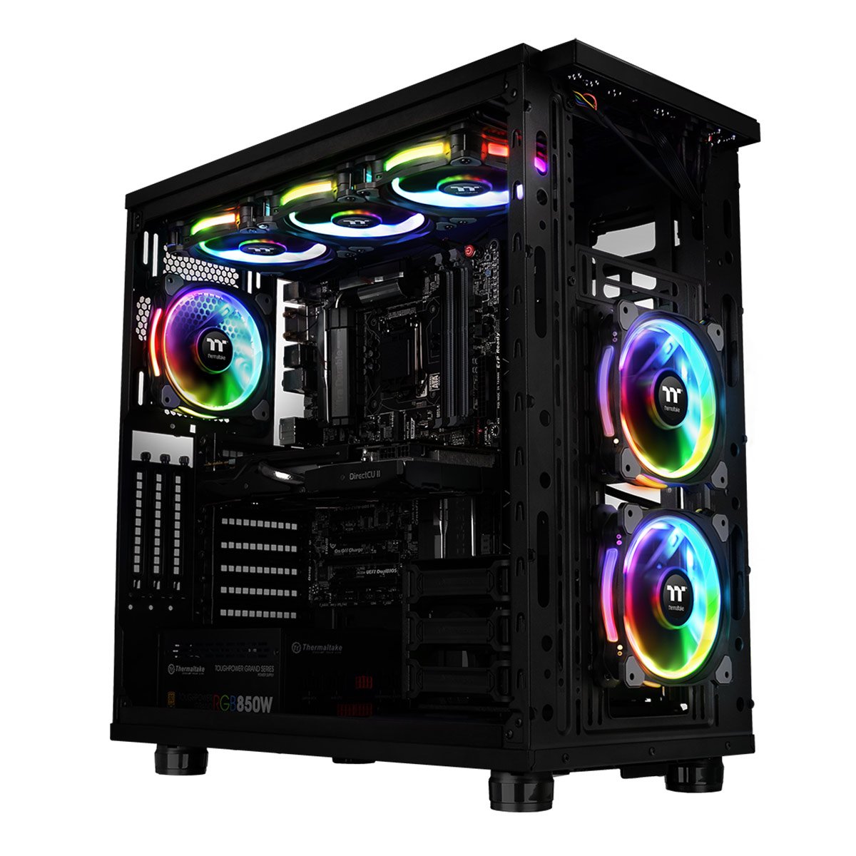 Riing Plus 12 RGB Radiator Fan TT Premium Edition 5 Pack - High Performance PC Cooling for Gaming Rigs & Liquid Cooling Systems