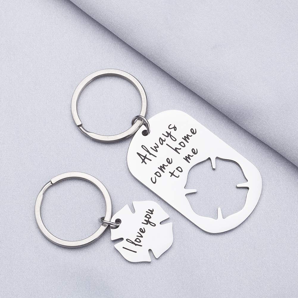 Personalized Firefighter Keychain Gift for Husband, Boyfriend, Dad, Son - Engraved 'Always Come Home to Me' - Valentine's Day, Birthday Present - Ideal for Fireman Appreciation, Emergency Workers & First Responders - Perfect for Daily Use, Key Rings & Special Occasion Gifts