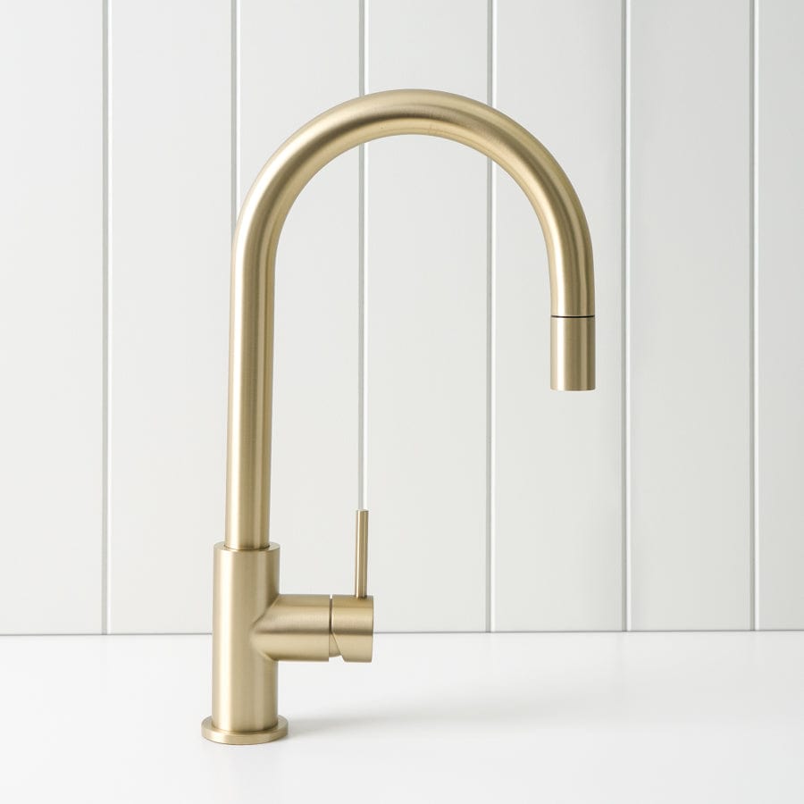 Sydney Pullout Kitchen Faucet with Sprayer - Warm Brushed Nickel Finish - Perfect for Modern Farmhouse & Contemporary Kitchen Sinks