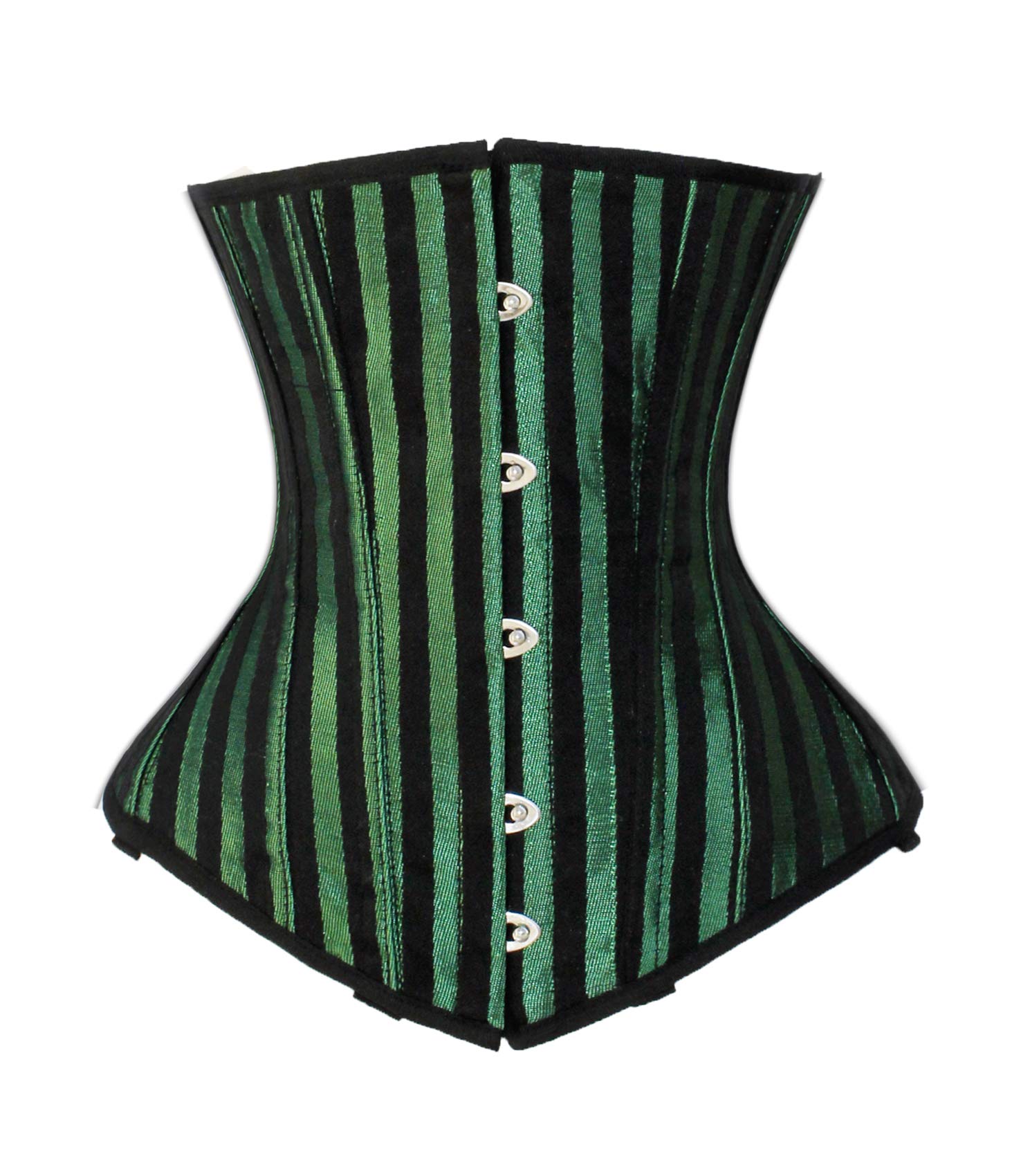 Luvsecretlingerie Heavy Duty 26 Double Steel Boned Waist Training Corset - Underbust Brocade Stripe Design #9966-STR for Waist Cincher, Body Shaping, Burlesque & Victorian Fashion Costume