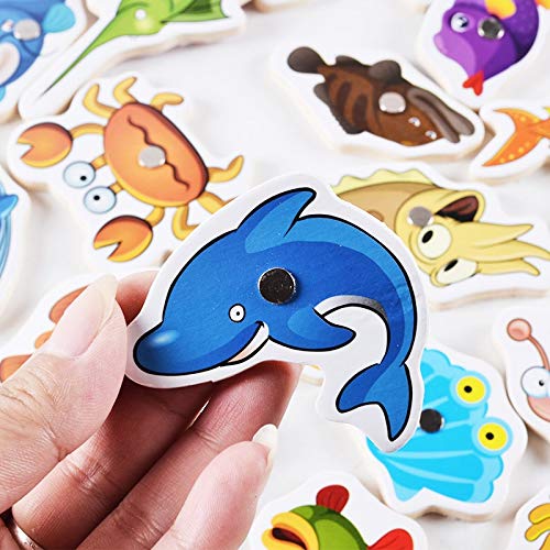 32pcs Magnetic Wooden Fishing Game Set - Educational Baby Toys for Toddlers, Fun Garden & Indoor Play - Perfect Gift for Kids Birthday Party & Learning Activities