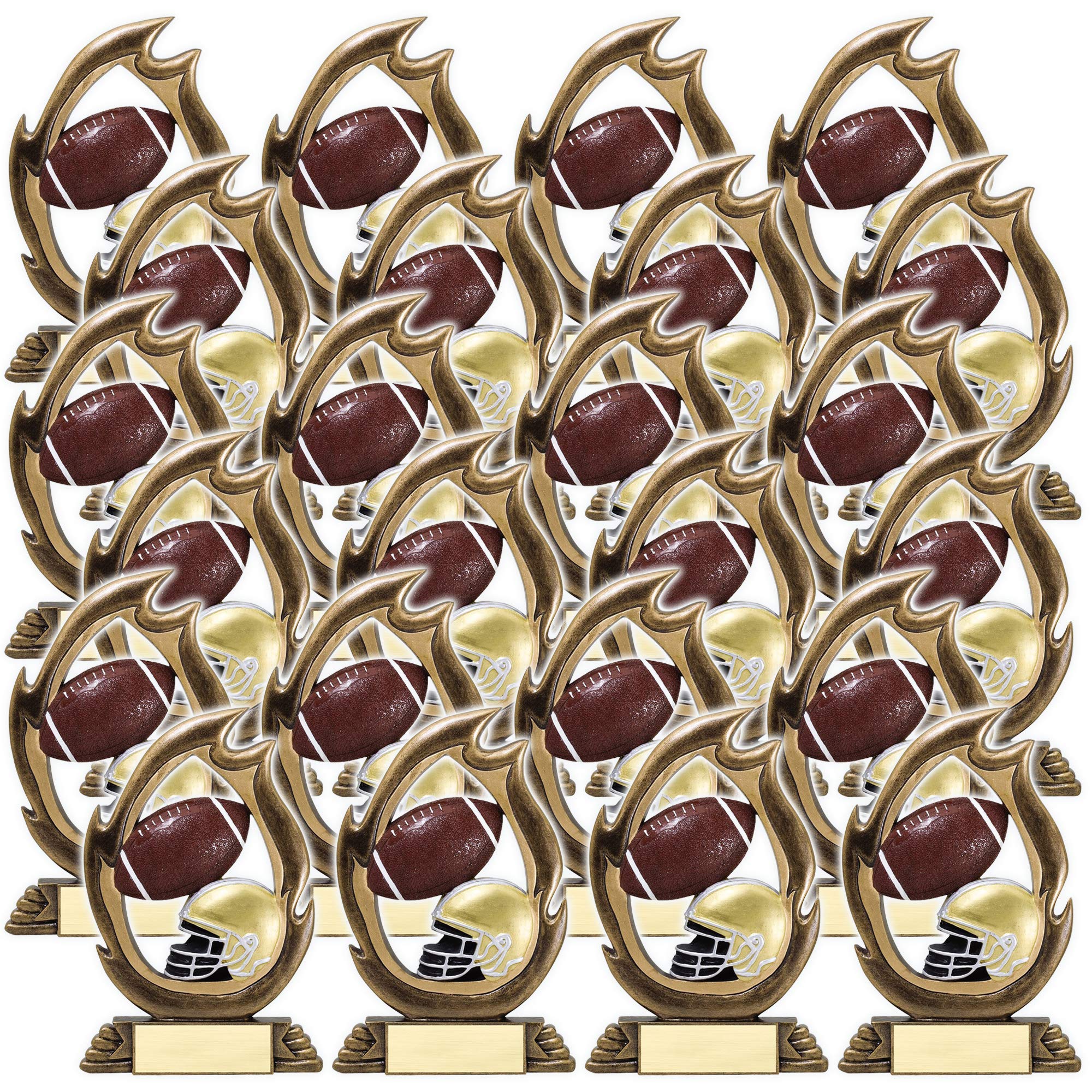 7.25 Inch Tall Flame Football Trophy Award - Premium Resin Sports Recognition Prize for Champions, Teams & Players - Perfect for Tournaments, Awards Ceremonies & Display Cases