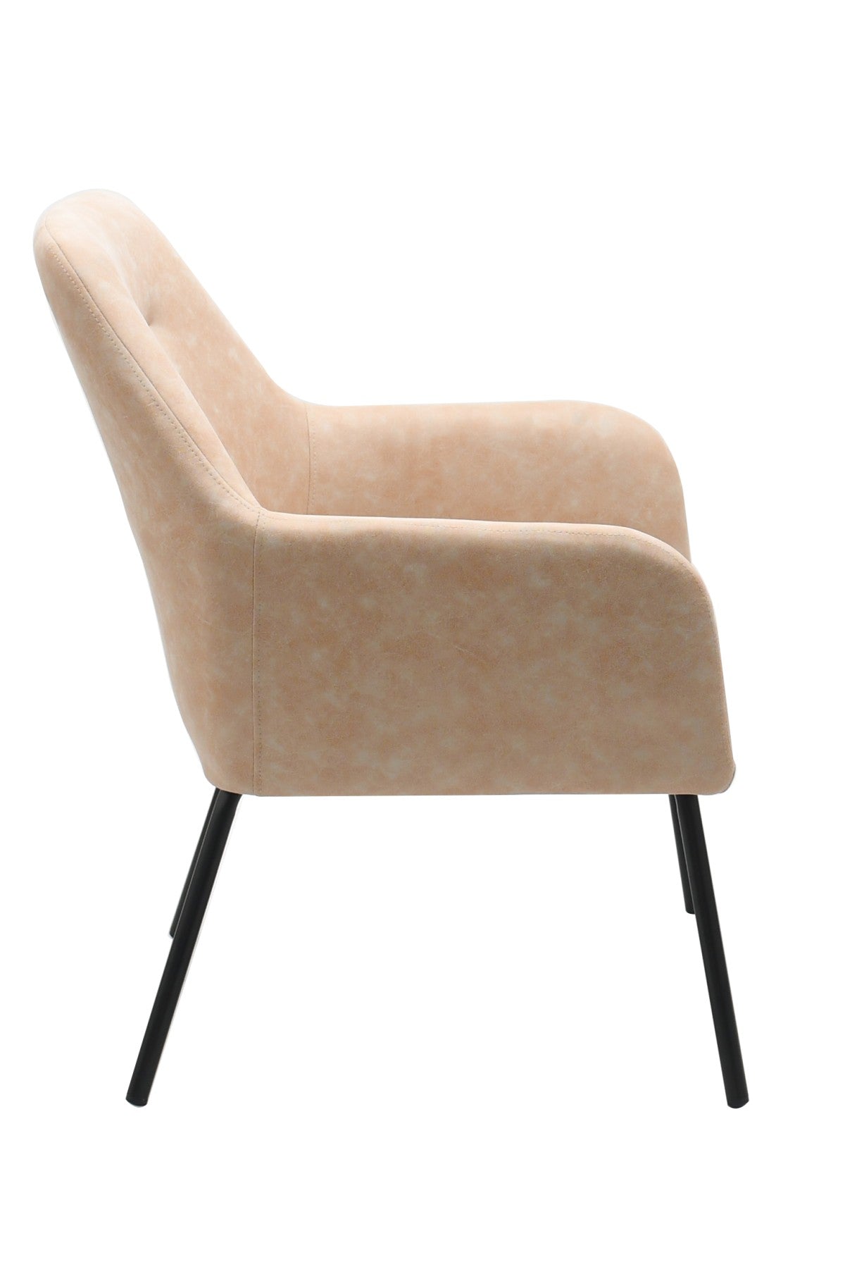 Arlo Dining Chair - Vintage Beige Upholstered Side Chair for Kitchen, Dining Room & Office | Mid-Century Modern Accent Chair with Wooden Legs