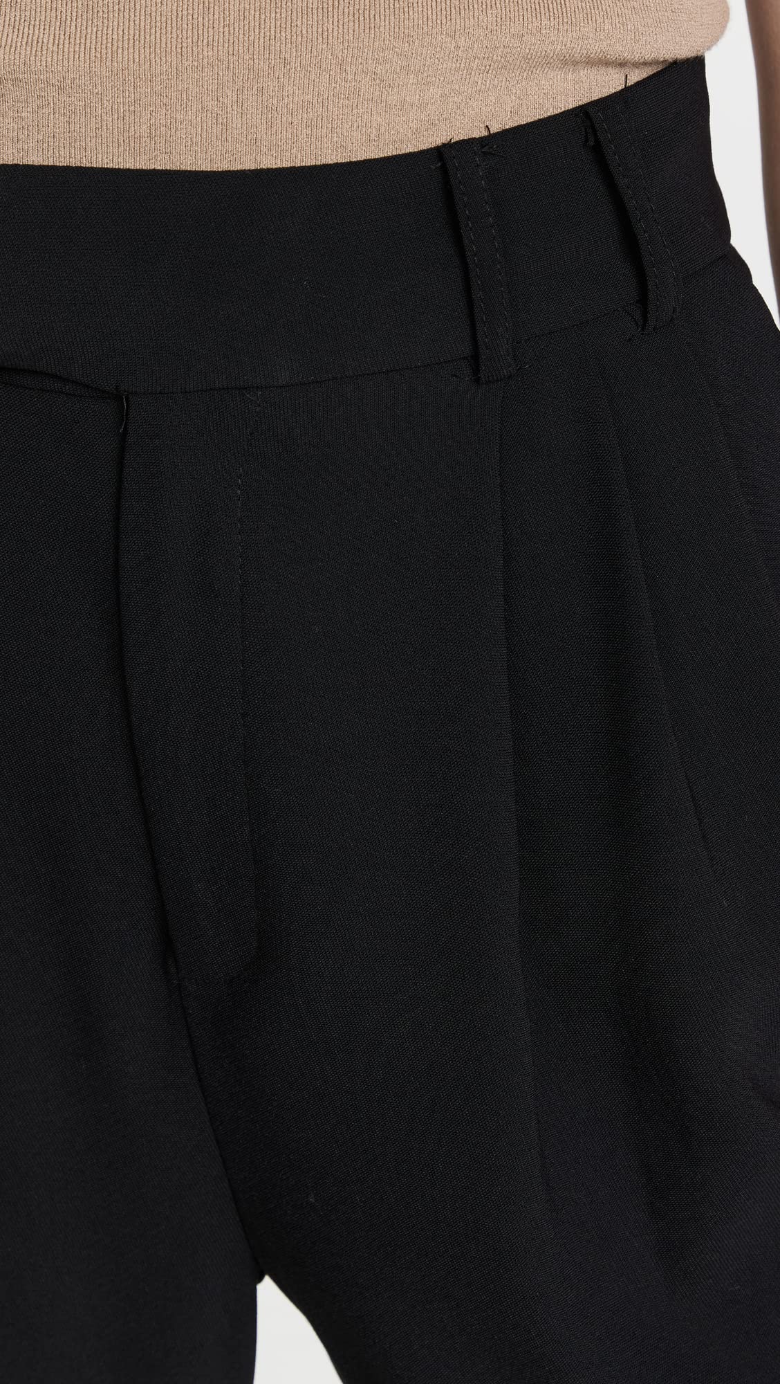 Steve Madden Women's Farmers Market High-Waisted Wide Leg Pants - Black Size 6 | Casual Chic Trousers for Work, Weekend & Date Night Outfits