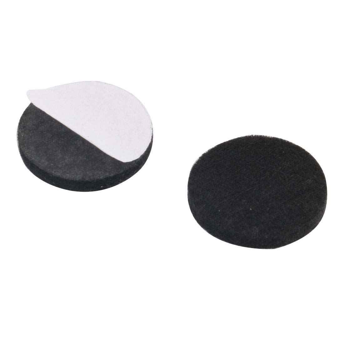 uxcell 20mm Self-Adhesive Furniture Felt Pads (50-Pack, Black) - Non-Slip Protectors for Chairs, Tables & Hardwood Floors - Home & Office Use