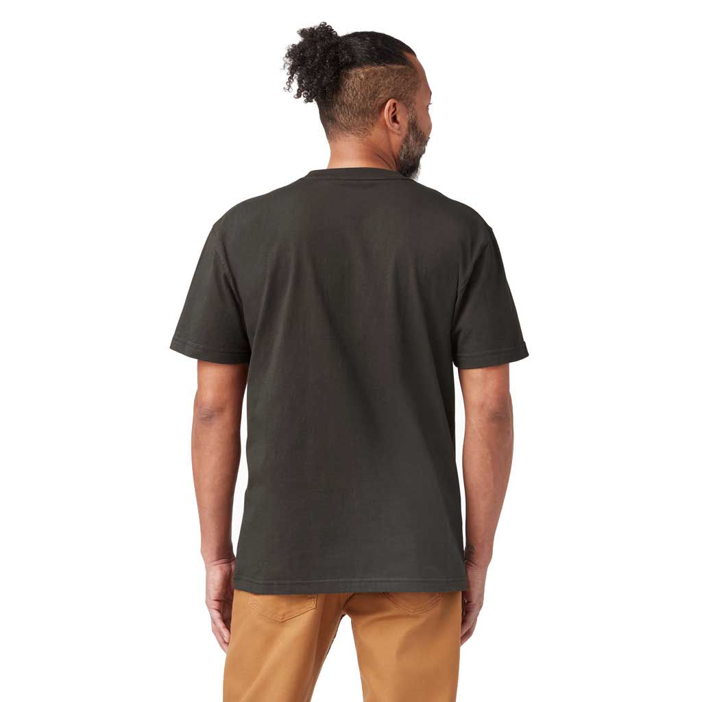 Dickies Heavy Weight Crew Pocket Tee - Chocolate Brown - Durable Work Shirt for Construction, Landscaping & Outdoor Activities