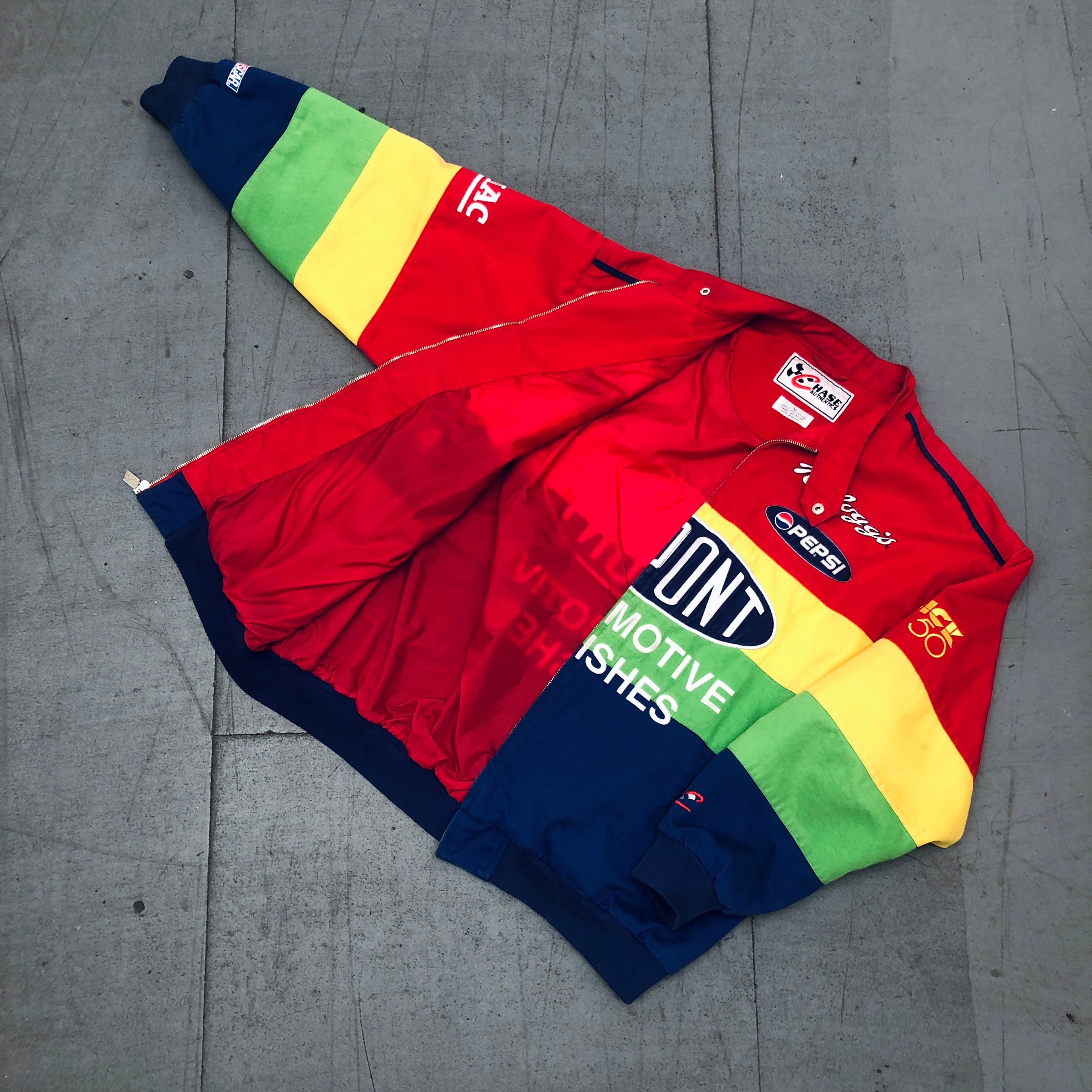 Authentic Jeff Gordon NASCAR Chase Rainbow Jacket - XL | Officially Licensed Collectible Racing Jacket for Fans & Enthusiasts | Perfect for Race Day, Tailgating & NASCAR Events