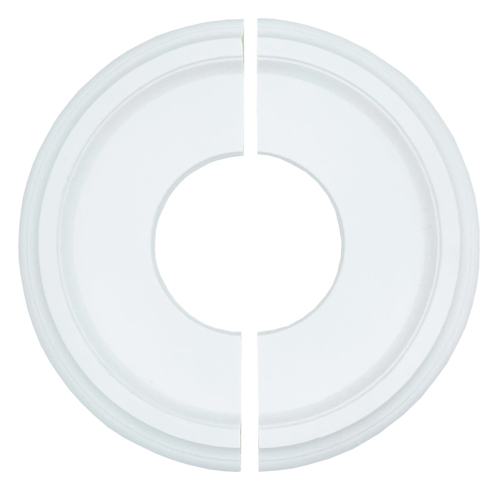 Wikmily 10 Inch White PU Ceiling Medallion - Smooth Finish Split Design for Light Fixtures & Ceiling Fans - Perfect for Living Room, Bedroom & Dining Room Decor