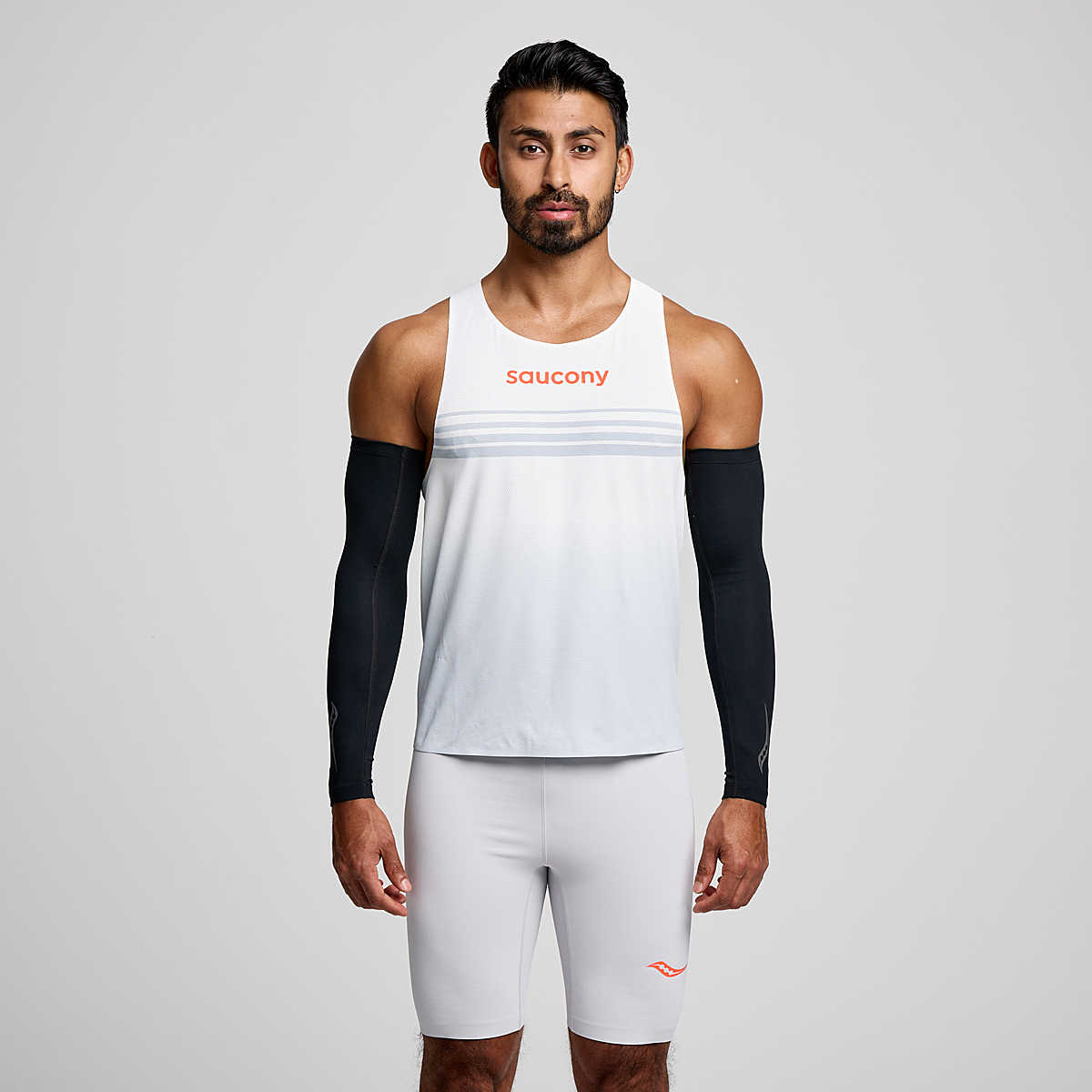 Unisex Saucony Fortify Arm Sleeves - UV Protection & Compression for Running, Cycling, Outdoor Sports | Lightweight & Breathable Workout Gear
