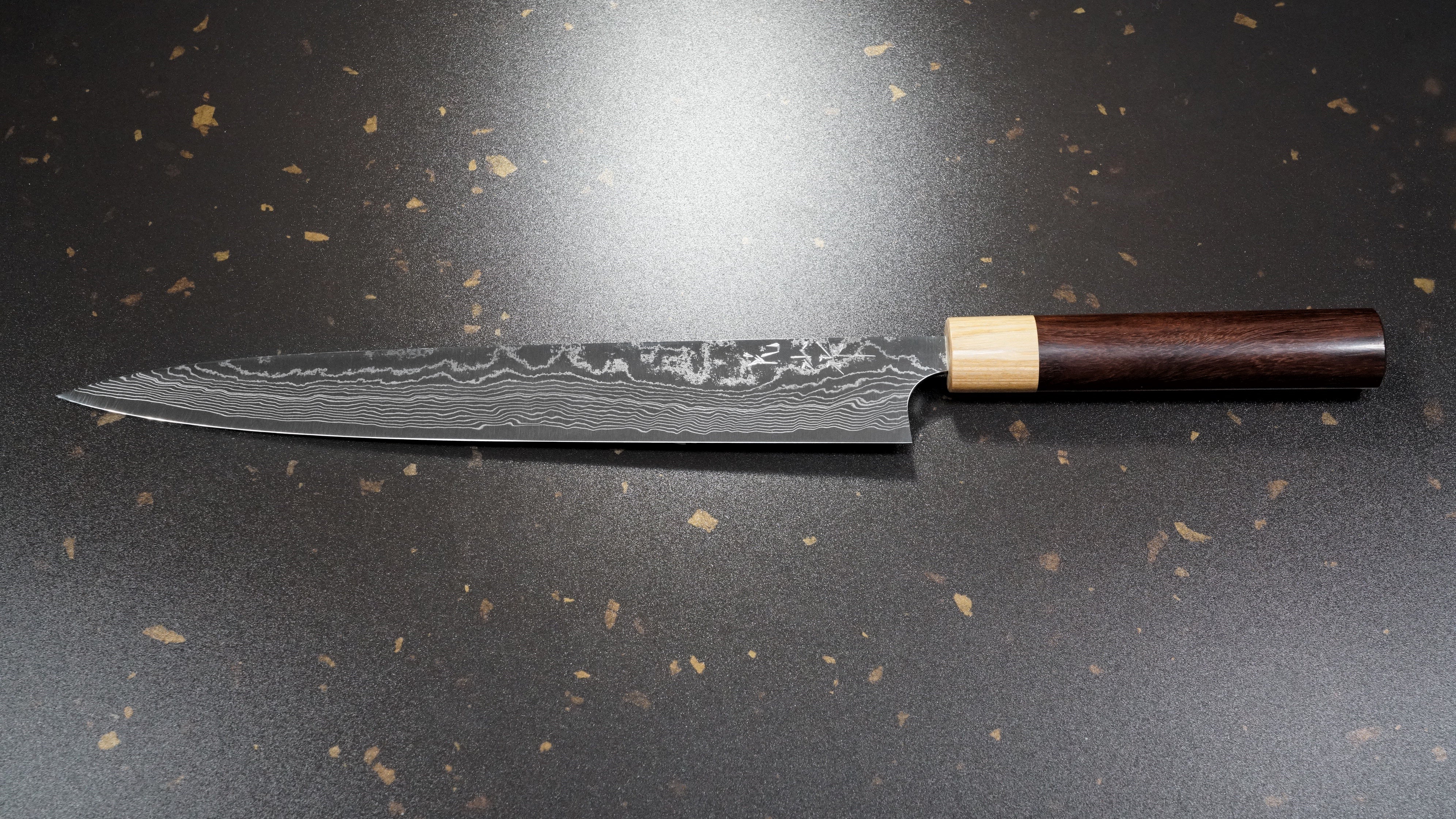 Premium Yuta Katayama VG10 Damascus Sujihiki Knife 270mm - High Carbon Stainless Steel Blade with Rosewood Handle - Perfect for Sushi, Sashimi & Meat Slicing - Professional Japanese Kitchen Knife for Chefs & Home Cooks