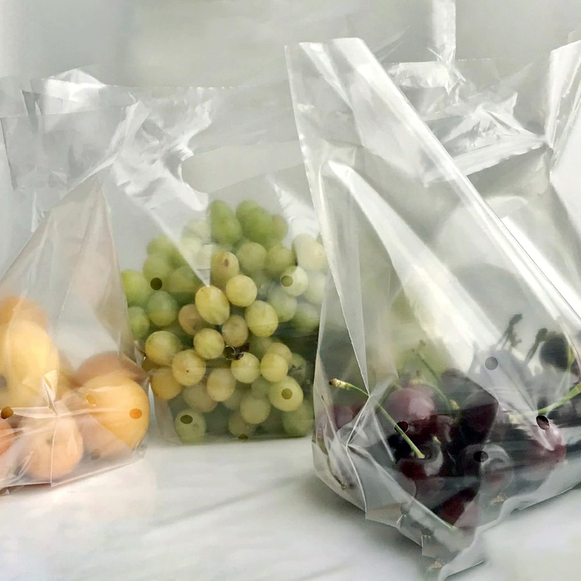 APQ 1000 Pack Gusseted Hole Vented Poly Bags 12x6x24 Inches - 1 Mil Ultra Thin Open End Polyethylene Bags for Food Storage, Packing & Organization - Perfect for Bakery, Deli, Produce & Retail Packaging