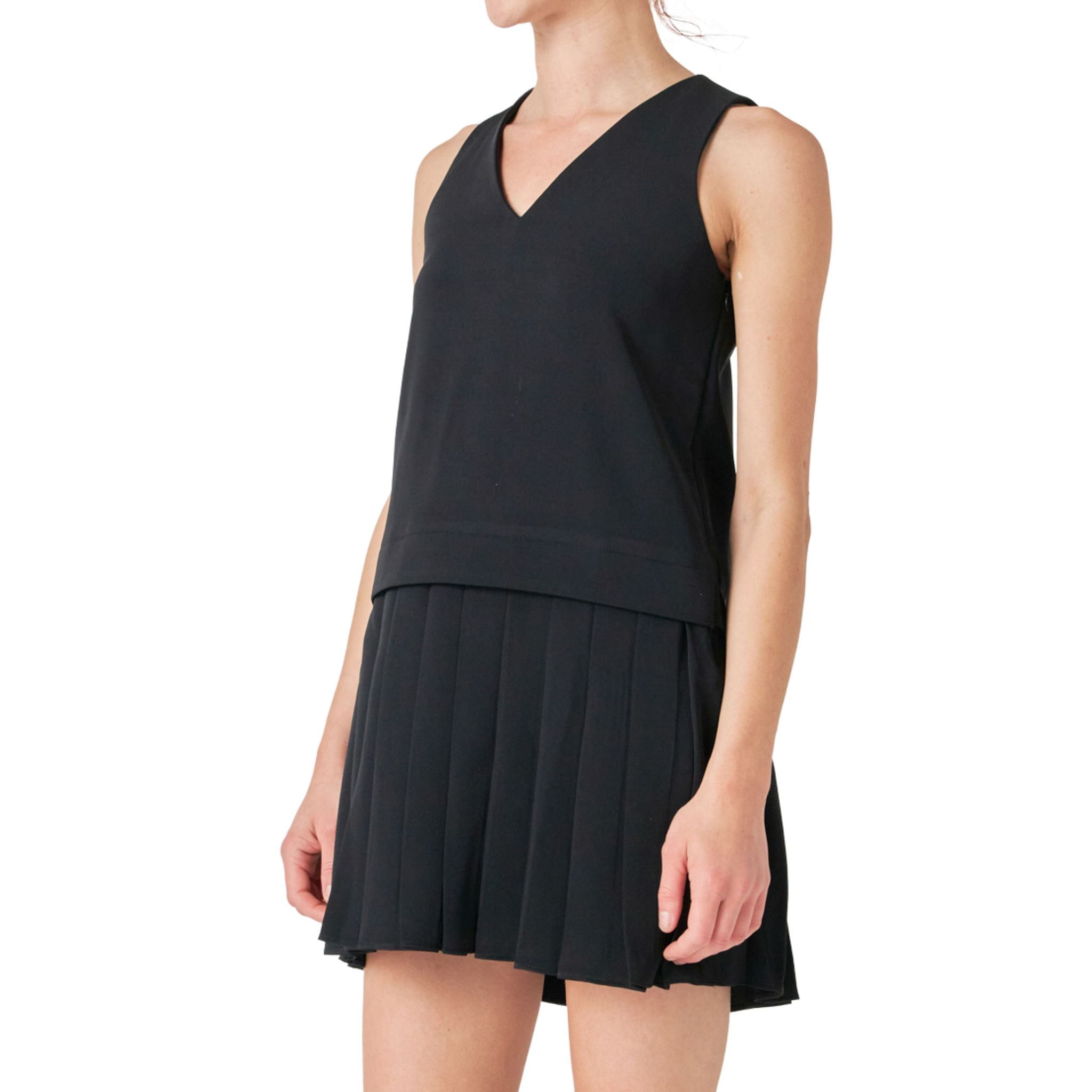 Elegant Pleated Midi Dress for Women - Flowy A-Line Skirt with Pockets | Perfect for Office, Date Night & Summer Outfits