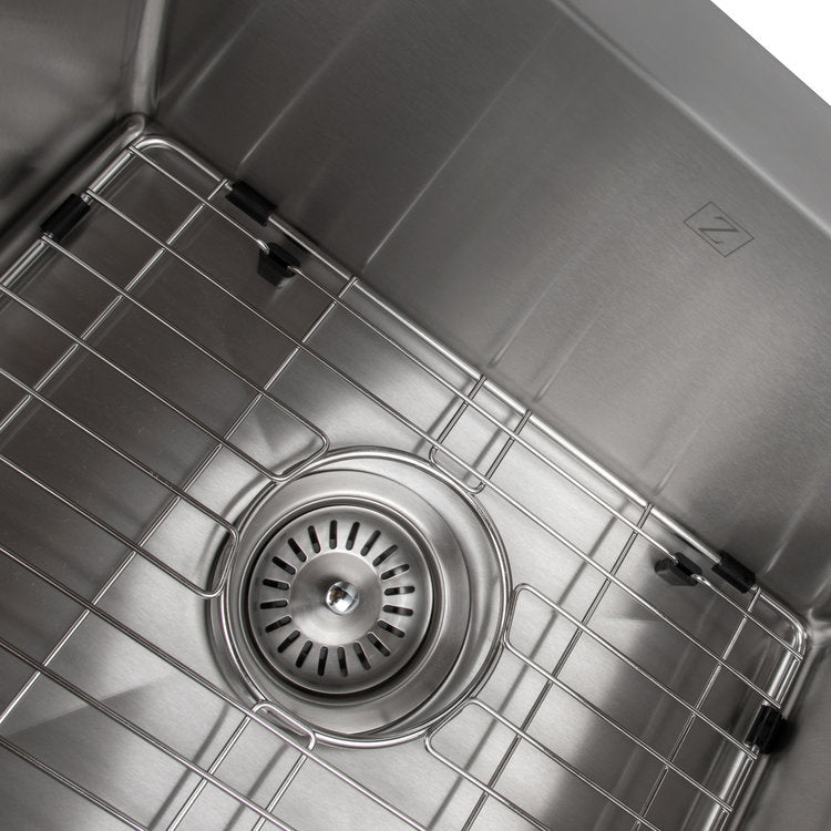 ZLINE Niseko 36-inch Farmhouse Apron Front Double Bowl Stainless Steel Kitchen Sink with Bottom Grid (SA50D 36) - Perfect for Modern Farmhouse Kitchens & Heavy-Duty Food Prep