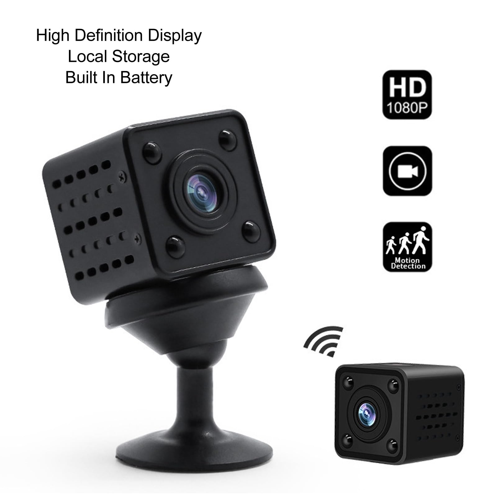 Best HD Baby Monitor with Motion Detection & Night Vision - Rechargeable Security Camera for Babies, Pets, and Home Surveillance - Indoor Use for Nursery, Bedroom, and Living Room