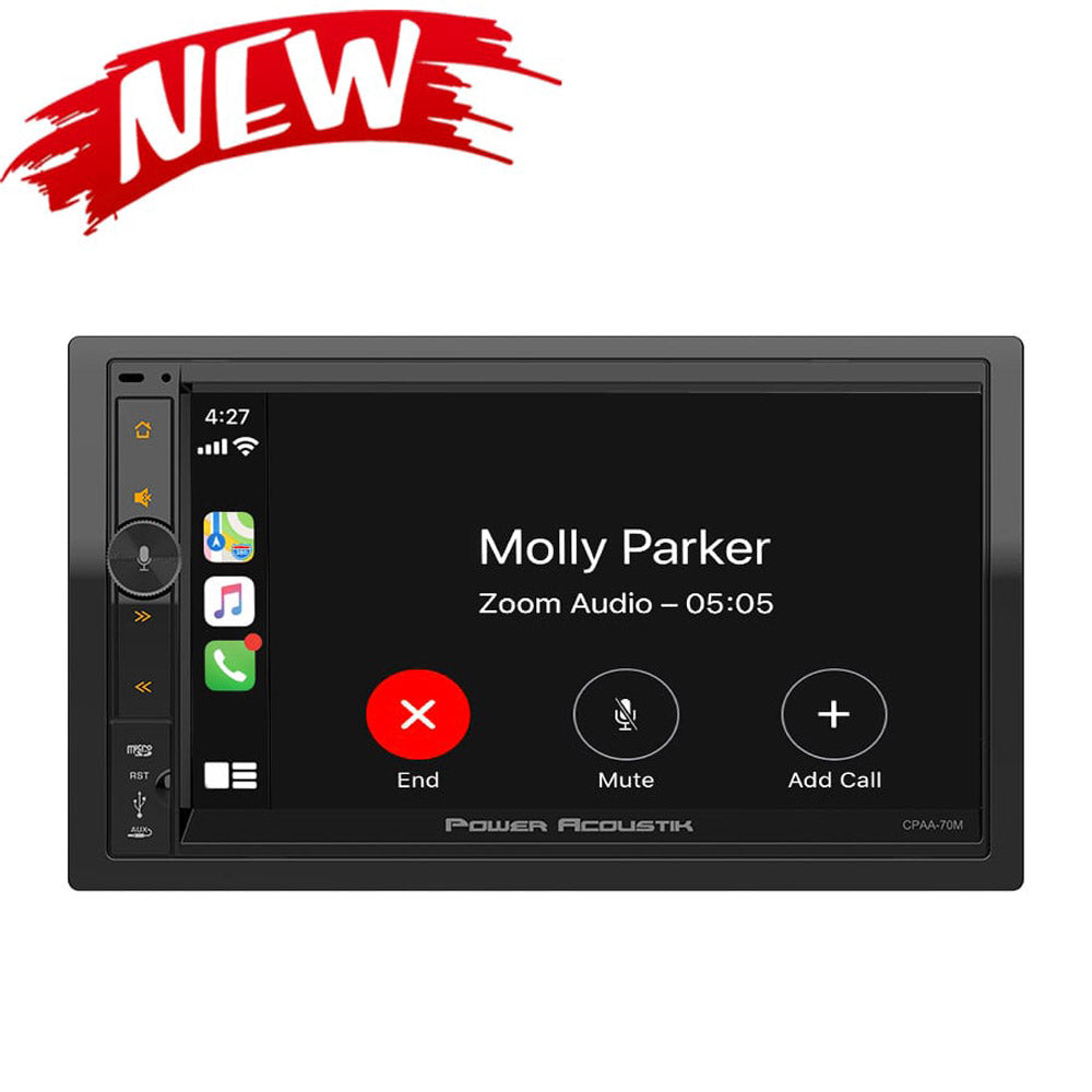 Power Acoustik CPAA 70M 7 Inch Touchscreen Digital Media Receiver - Bluetooth, USB, AUX Input for Car Audio System | Perfect for Upgrading Your Vehicle Stereo with Modern Features
