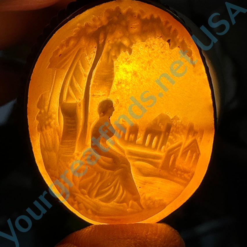 Vintage Gold Filled Carved Shell Cameo Pin Pendant - Elegant Antique Jewelry for Women, Gift for Her, Perfect for Weddings, Parties & Special Occasions