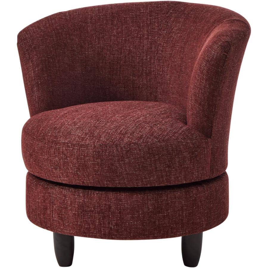 360-Degree Swivel Barrel Chair - Modern Accent Chair for Living Room, Office & Lounge - Comfortable Upholstered Seat with Sturdy Metal Base - Perfect for Reading, Relaxing & Entertaining
