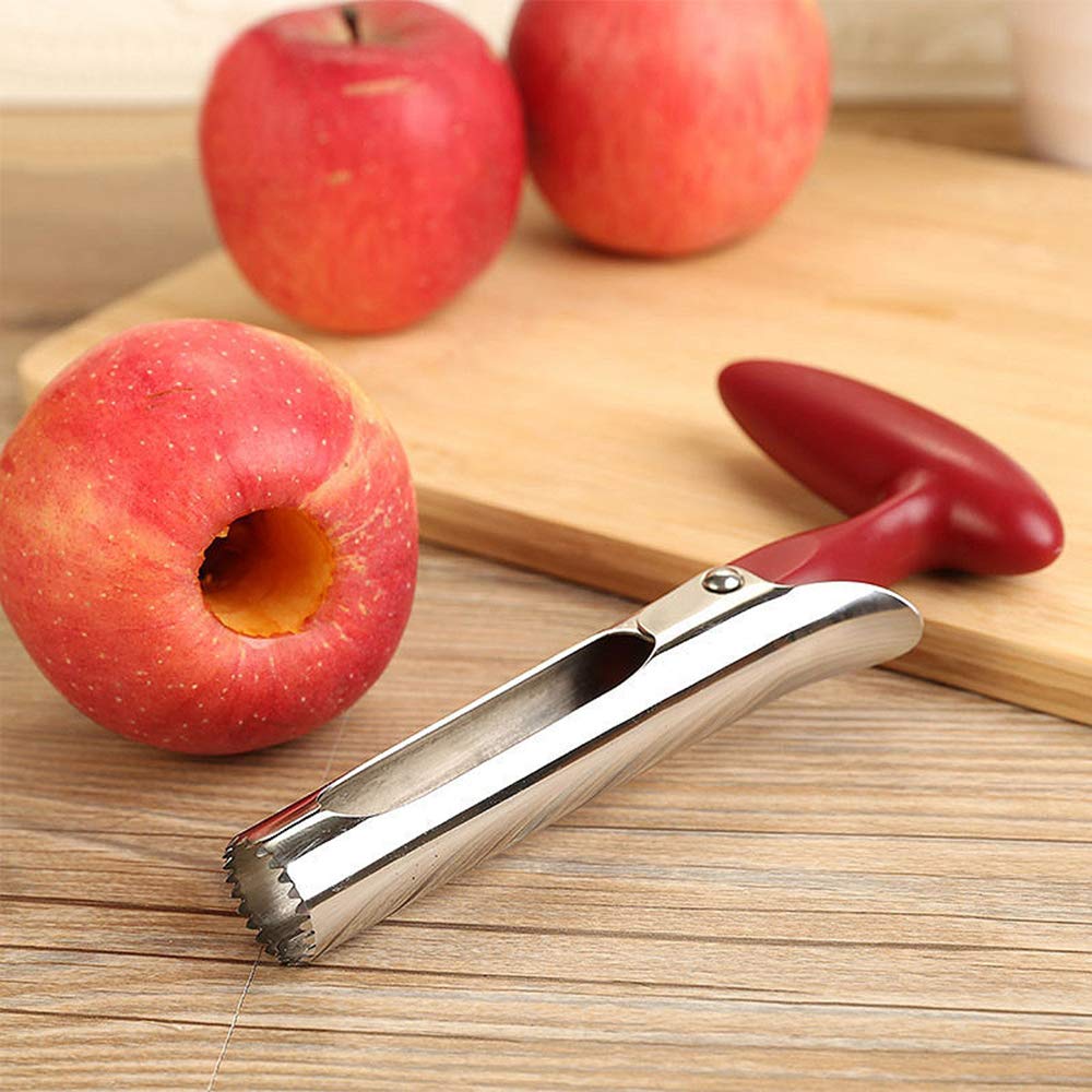 AKIRO Stainless Steel Apple Corer & Fruit Seeder - Easy Twist Core Remover Tool for Apples, Pears & Vegetables | Perfect for Baking, Cooking & Healthy Snack Prep