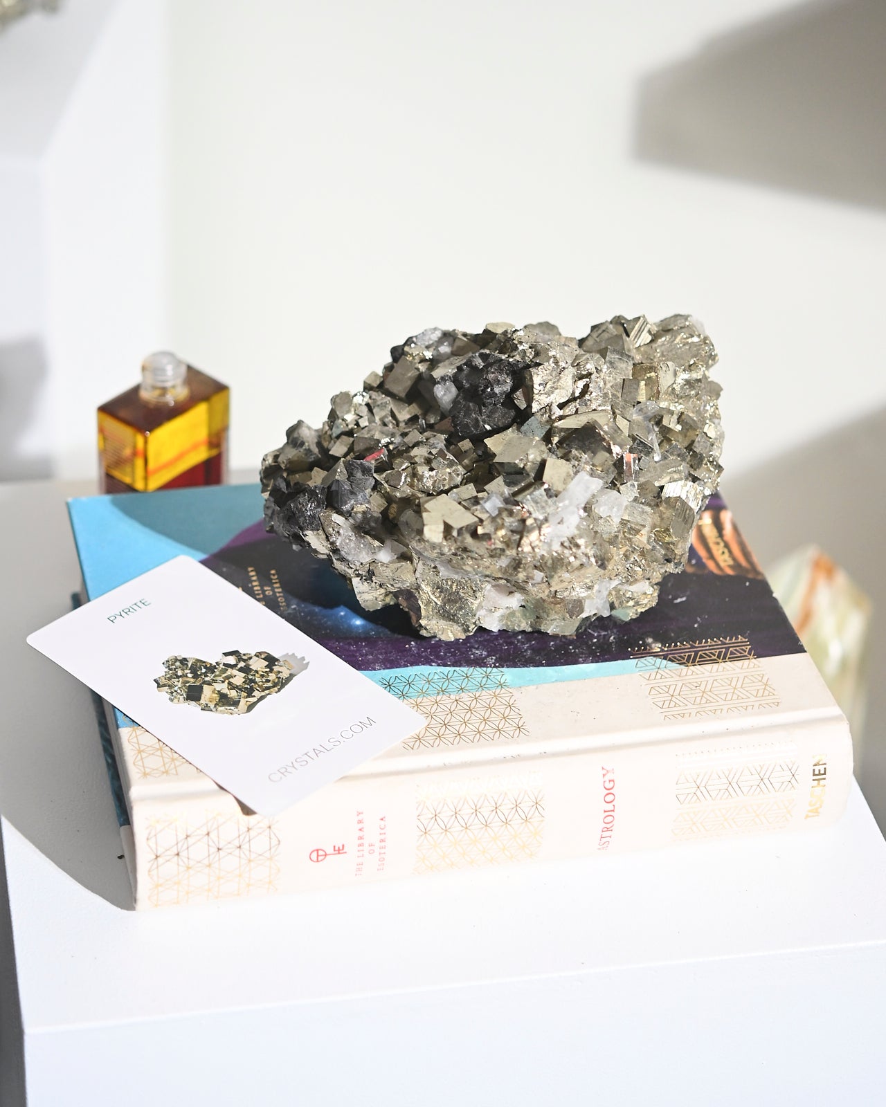 Natural Cubic Pyrite and Quartz Crystal Cluster - 7.5lbs Raw Mineral Specimen for Home Decor, Meditation, and Energy Healing | Perfect for Crystal Collectors, Feng Shui, and Spiritual Practices
