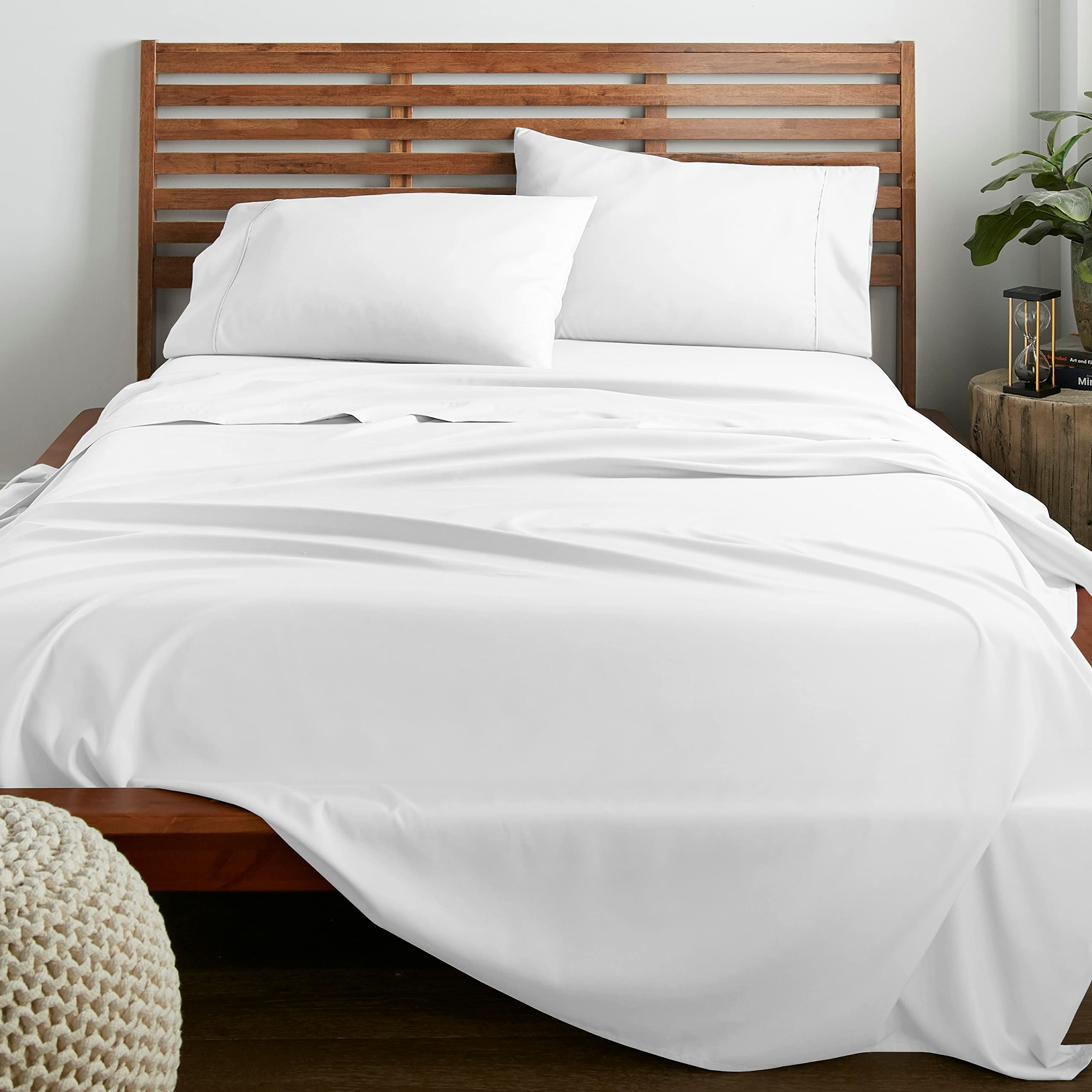 Premium King Size Sheet Set - 16-Inch Deep Pocket Ultra Soft Microfiber Bed Sheets - Breathable, Wrinkle & Fade Resistant - Easy Care 4-Piece Set (King, White) - Perfect for Luxury Bedrooms, Guest Rooms & Hotels