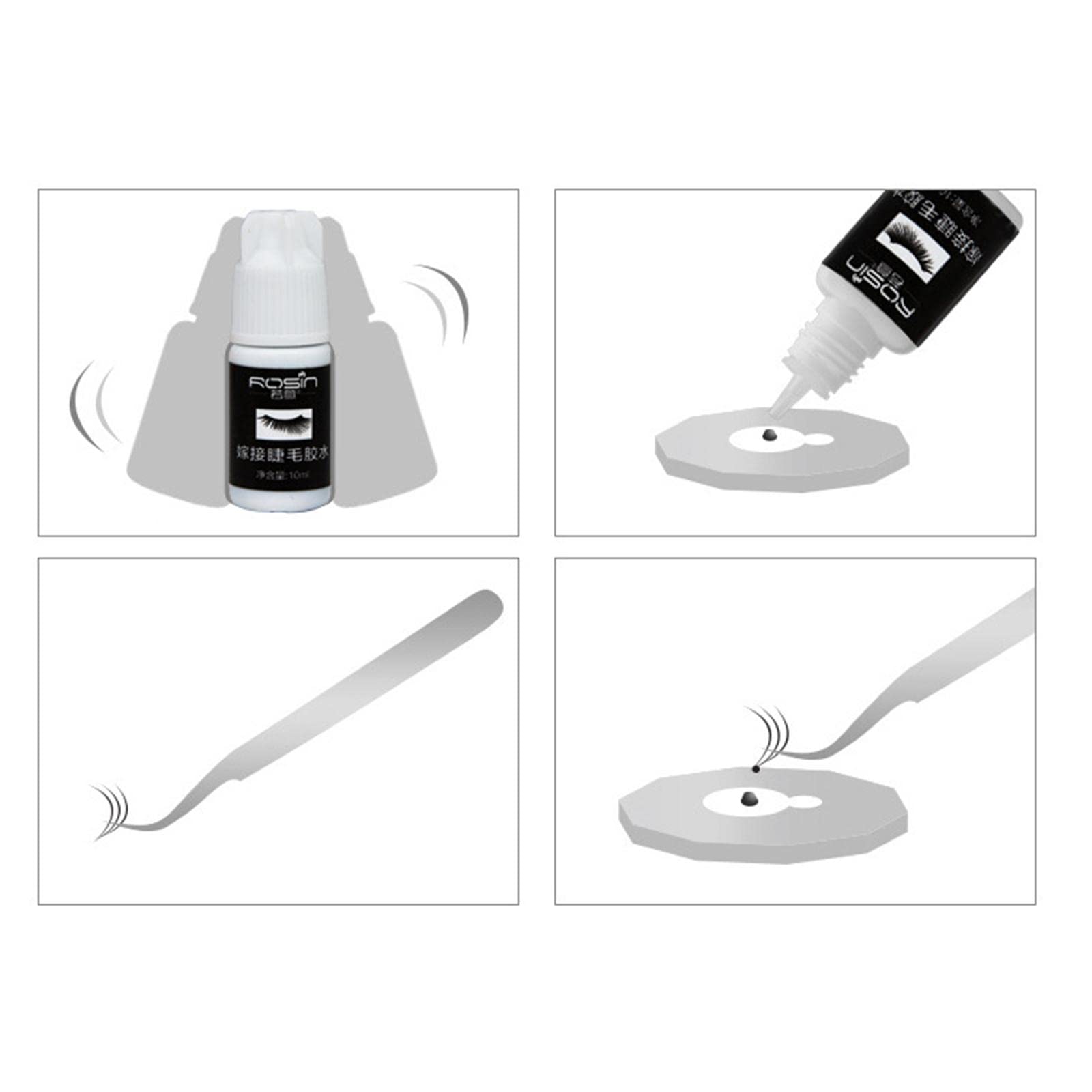 UJEAVETTE® Sensitive Eyelash Extension Glue - Hypoallergenic Lash Adhesive for DIY Individual & Cluster Lashes - Long Lasting, Strong Hold - Perfect for Home Use, Salon Professionals & Special Occasions