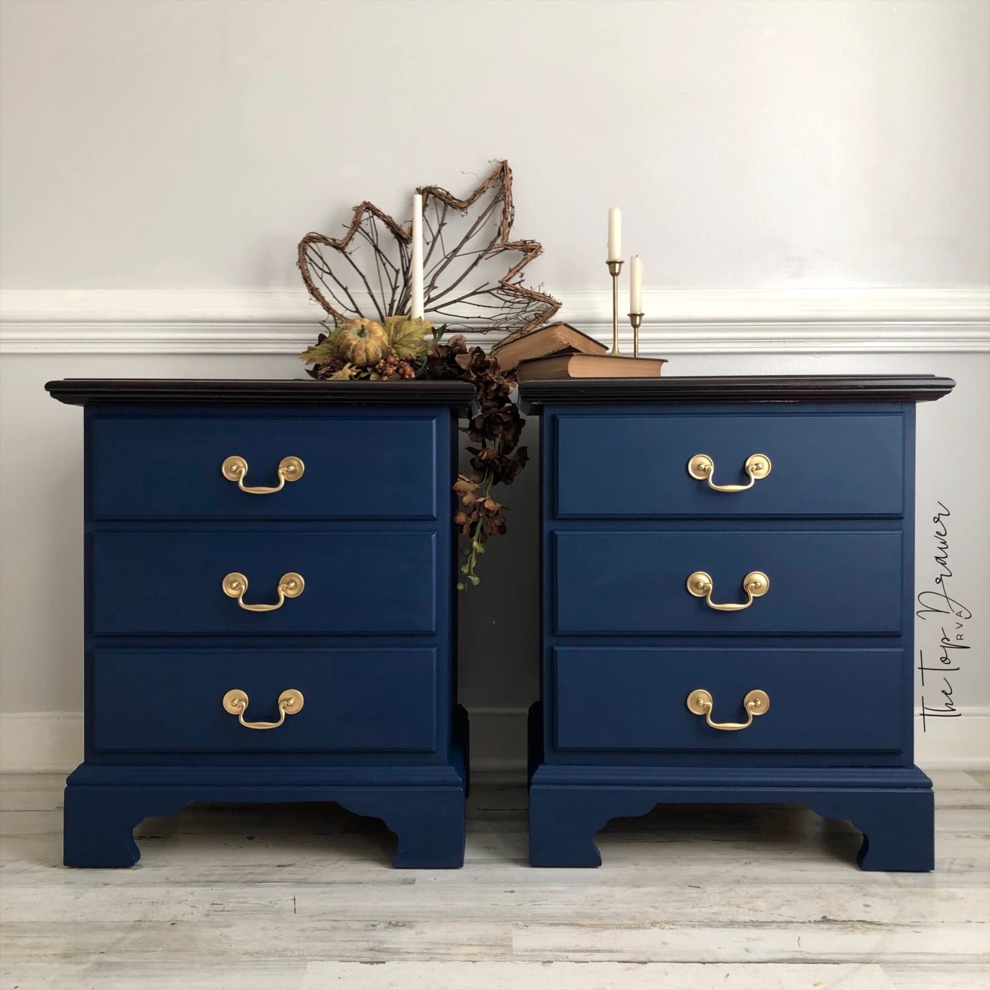 Dixie Belle Chalk Finish Furniture Paint - Bunker Hill (8oz) | Matte Indigo Blue Mineral Paint for DIY Furniture Makeover | Perfect for Cabinets, Tables, Chairs & Home Decor Projects