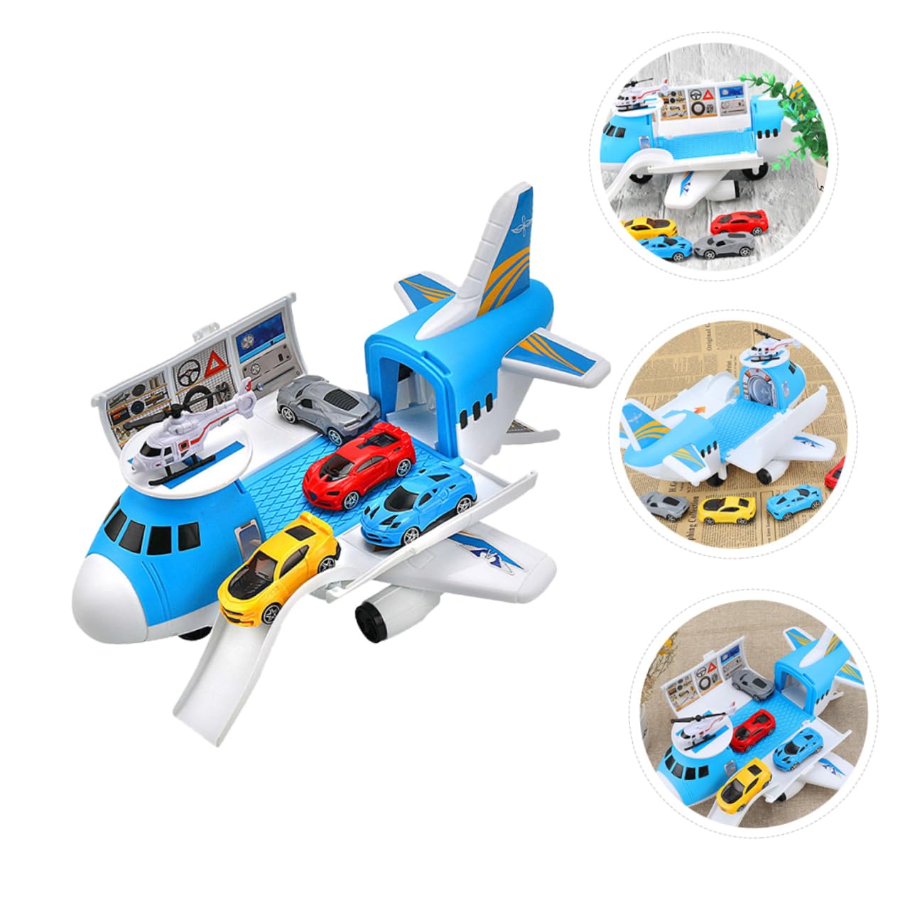 iBasenice 2 Sets Airplane Transport Toys for Kids - Durable Outdoor & Early Learning Toys for Boys & Girls - Perfect for Travel, Birthday Gifts & STEM Puzzle Play