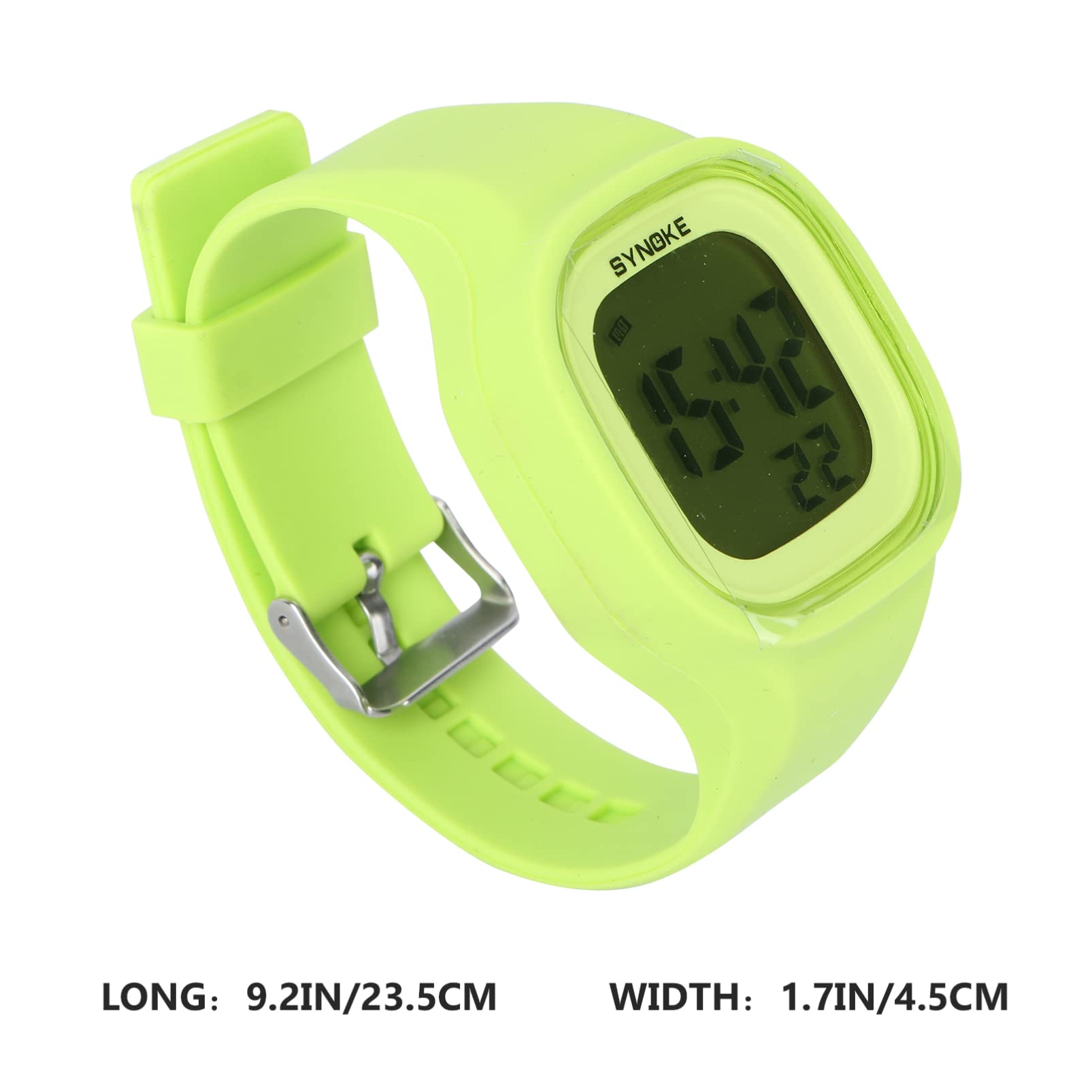 **Hemobllo Waterproof Digital Sports Watch with Glow-in-the-Dark Silicone Strap for Men & Women – Perfect for Running, Swimming & Outdoor Activities (Green)**