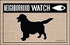 Funny Golden Retriever Doormat - 'Neighbor Watch' Welcome Mat for Front Door, Dog Lover Gift, Non-Slip Entryway Rug for Home & Porch Decor