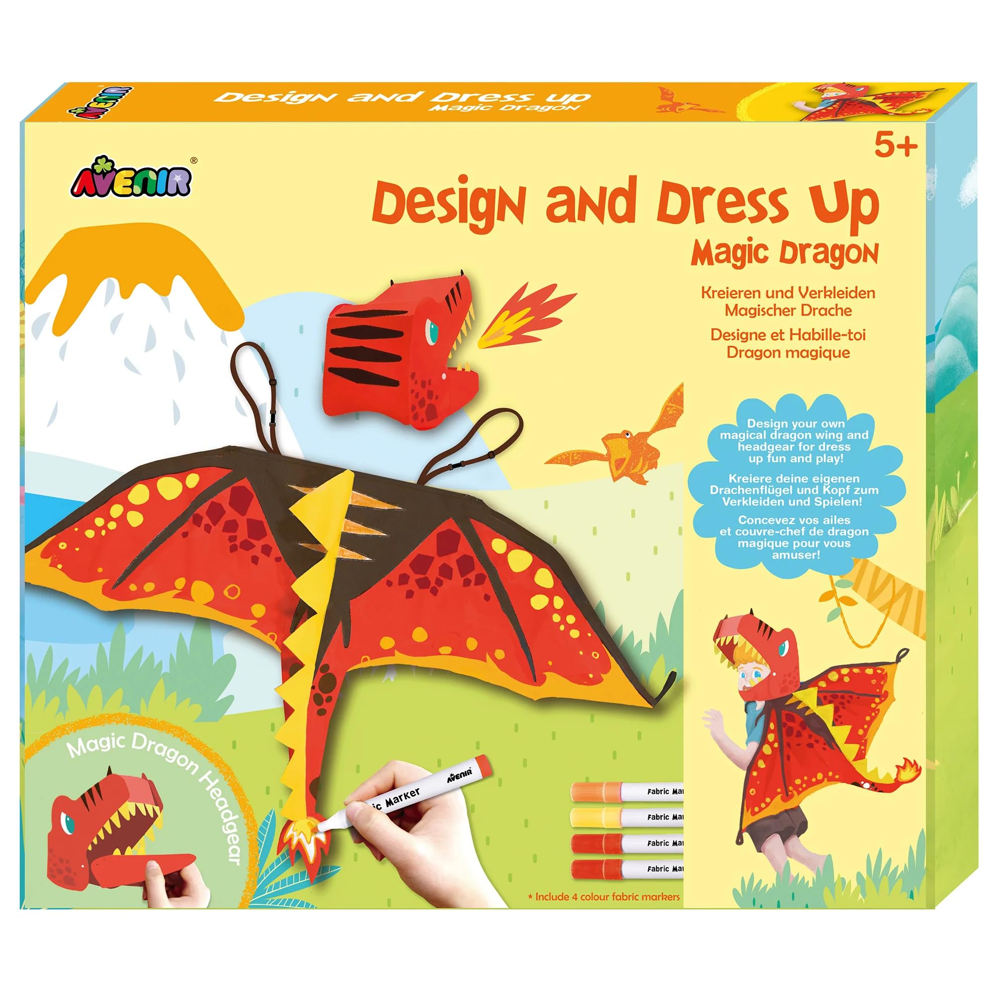Magic Dragon Dress Up Costume for Kids Fantasy Play