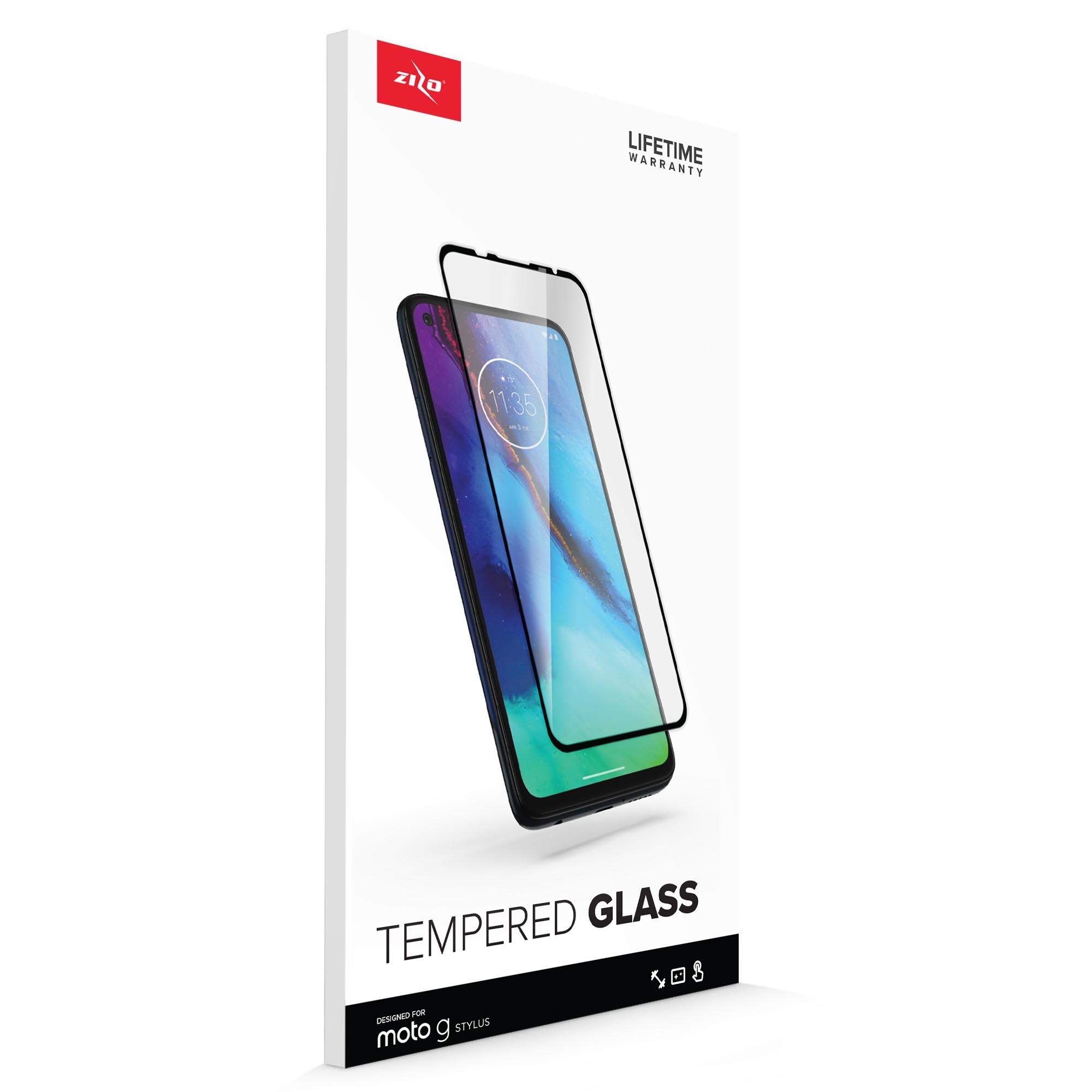 Premium Tempered Glass Screen Protector for Moto G Stylus (2020) - 9H Hardness, Anti-Scratch, Full Glue Clear Protection - Black - Perfect for Daily Use, Gaming, and Work