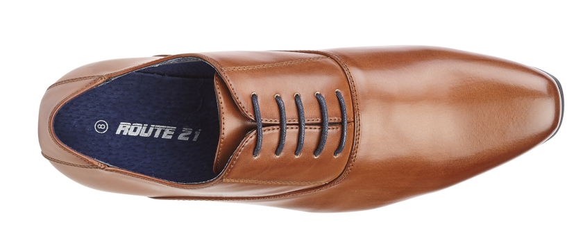 Goor Men's Classic Tan 5-Eyelet Oxford Dress Shoes - Formal & Business Attire, Office Wear, Wedding Shoes for Men