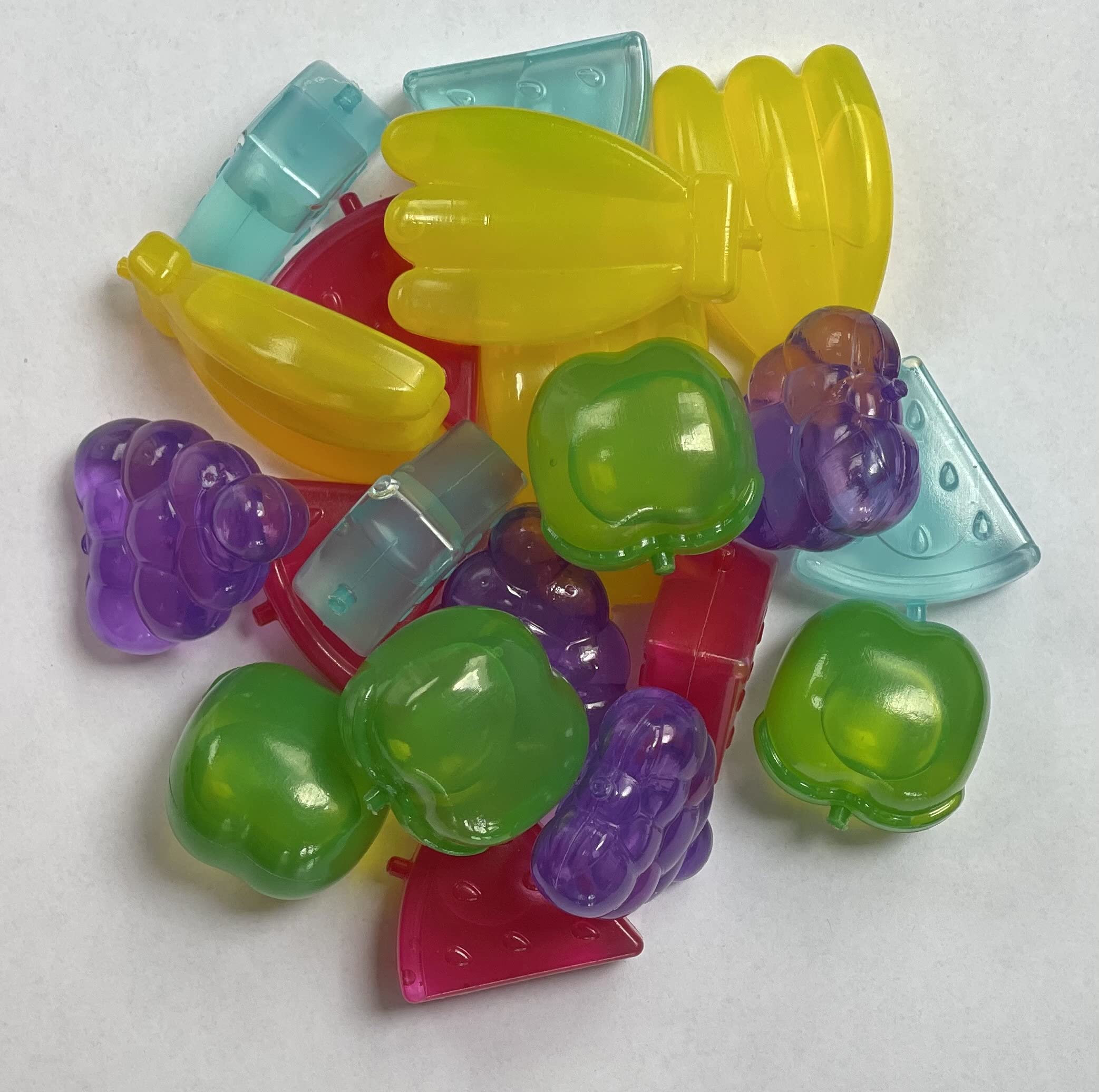 20 Pcs Reusable Plastic Ice Cube Molds - Assorted Fruit Shapes for Drinks, Cocktails & Beverages - BPA-Free, Washable & Eco-Friendly - Perfect for Parties, Summer BBQs & Home Bars